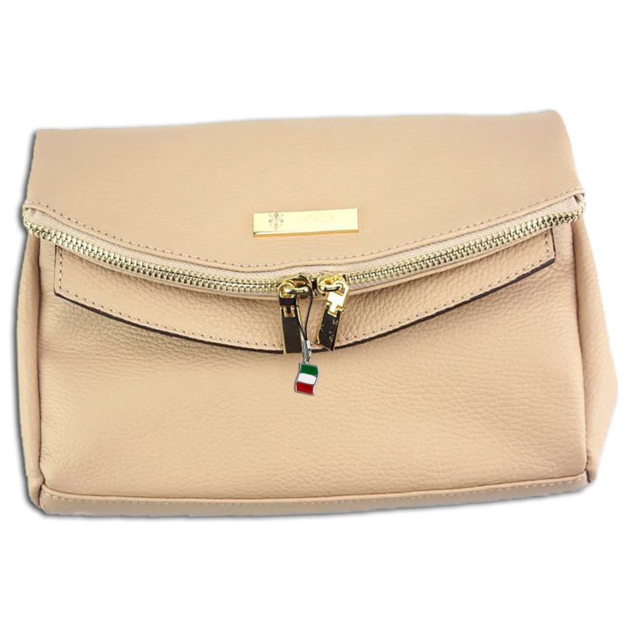 Florence 2in1 Damen Schultertasche Clutch echtes Leder Tasche rosa OTF803A