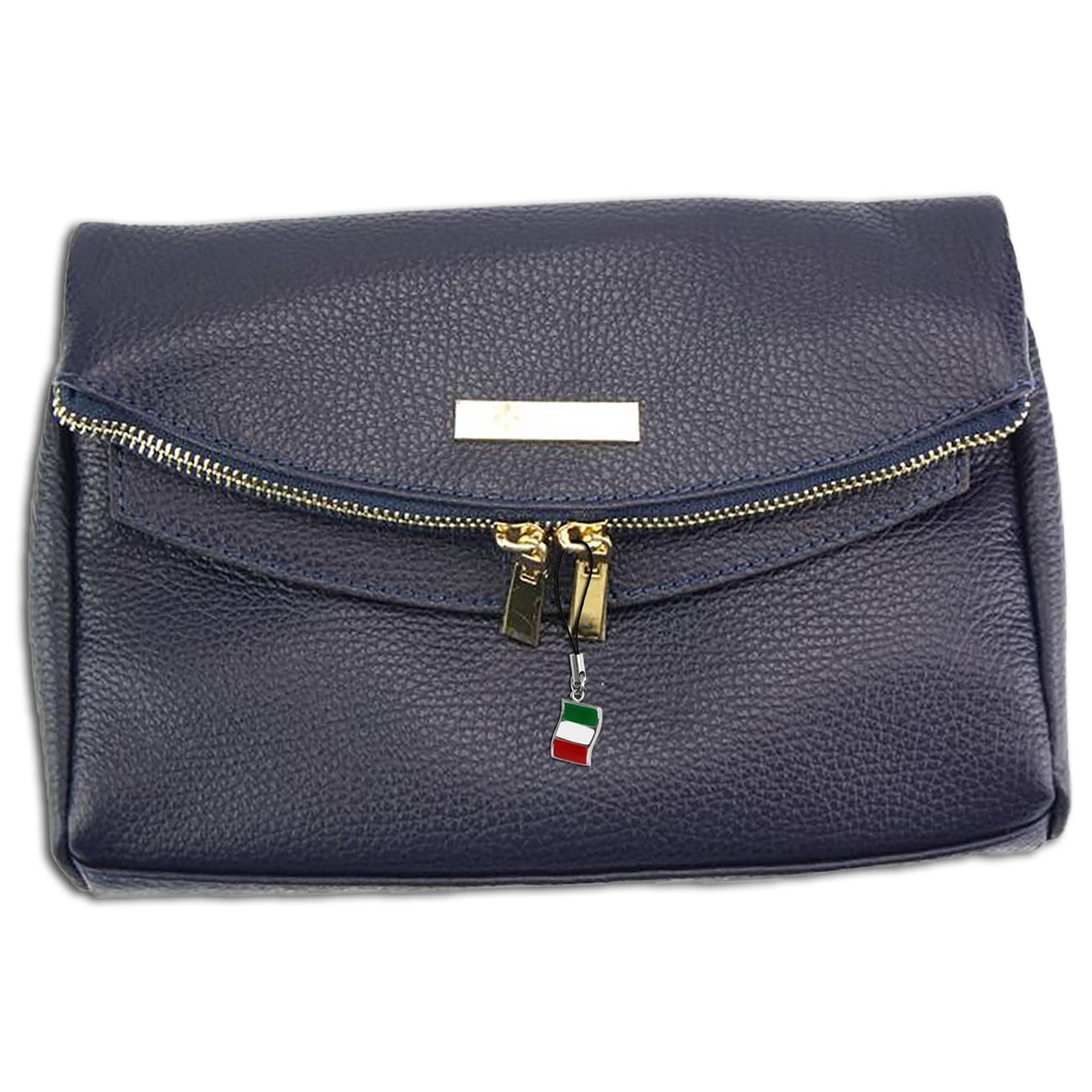 Florence 2in1 Damen Clutch echtes Leder Tasche blau OTF803M