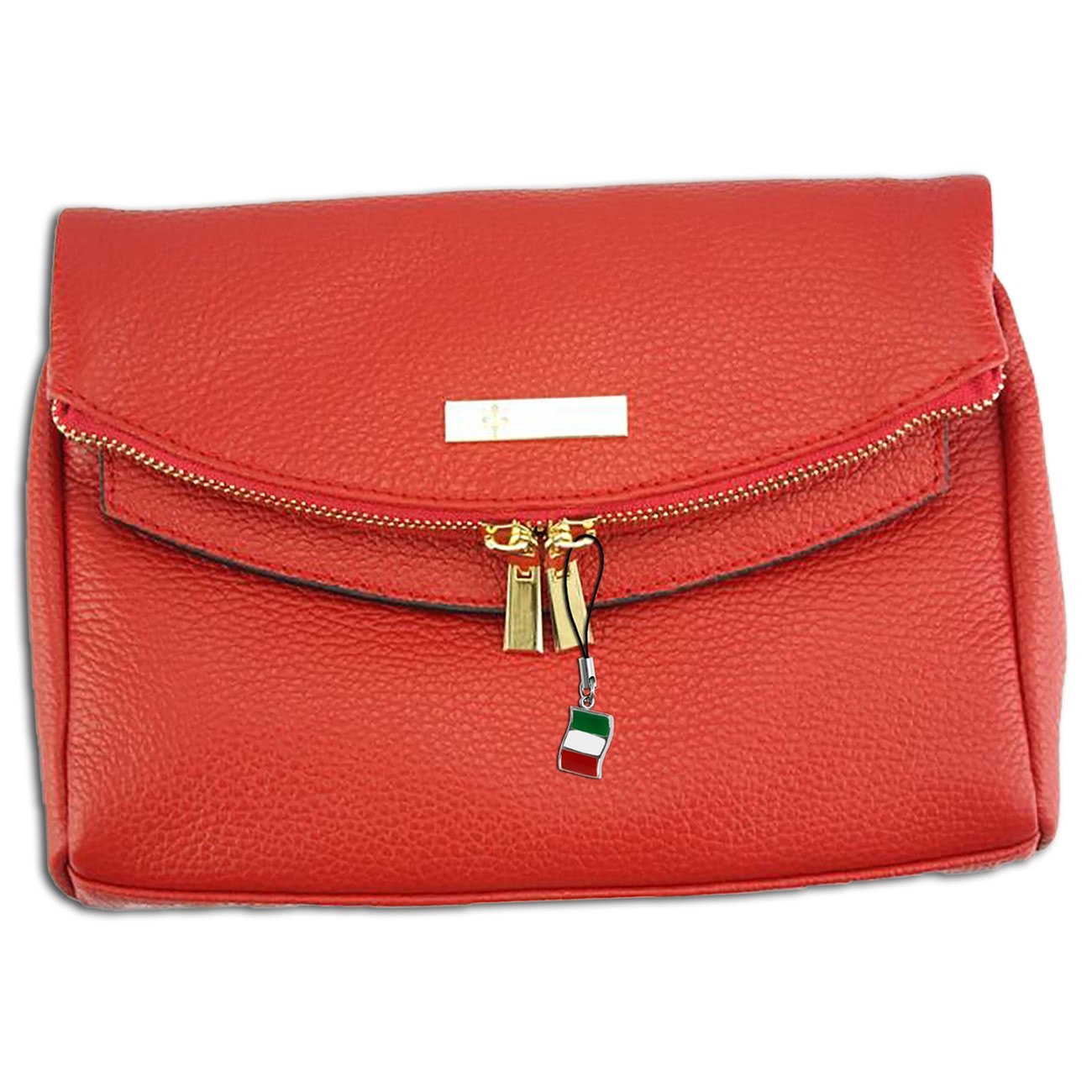 Florence 2in1 Damen Clutch echtes Leder Tasche rot OTF803R