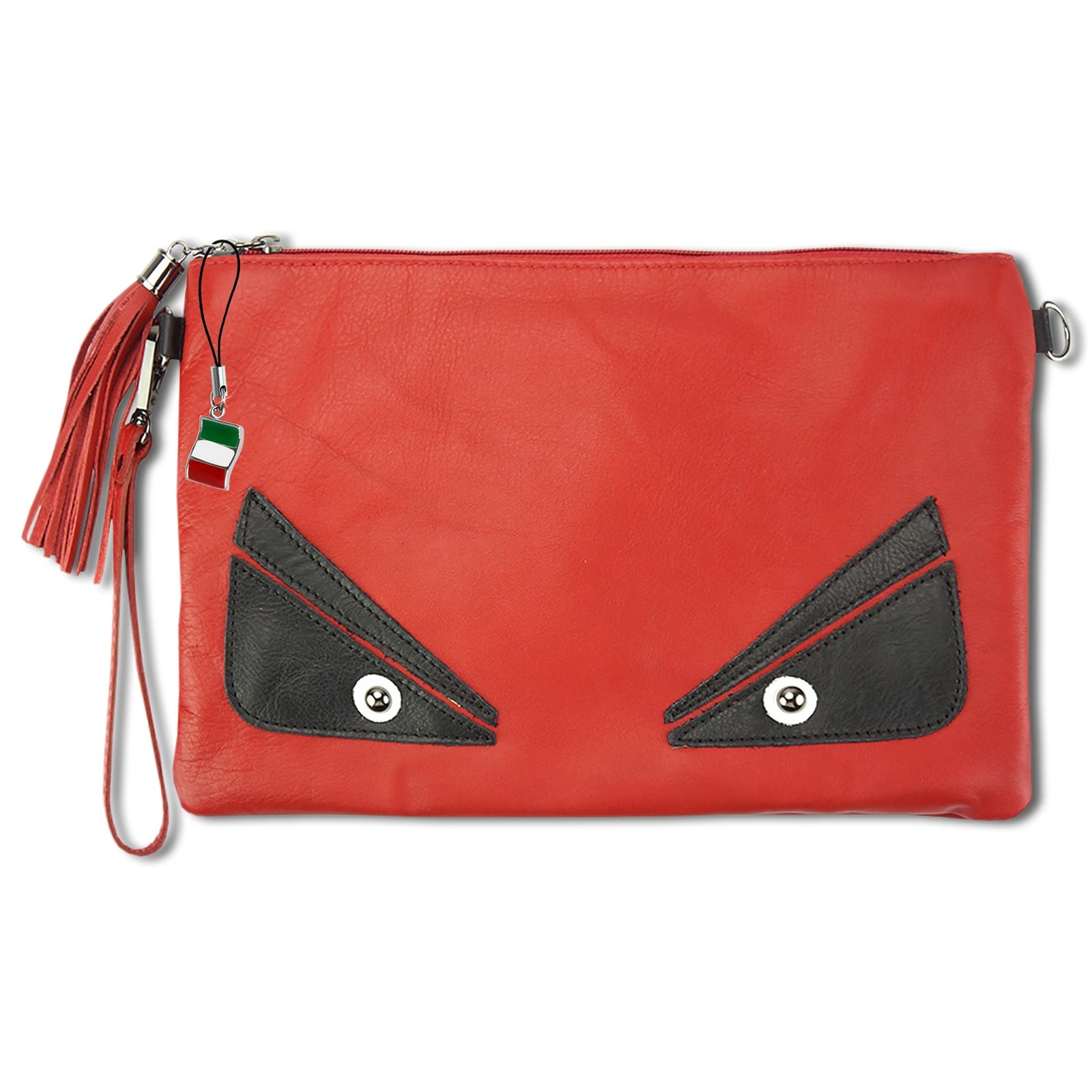 Florence Umhängetasche Jugend Handgelenktasche Tasche Echtleder rot OTF805R