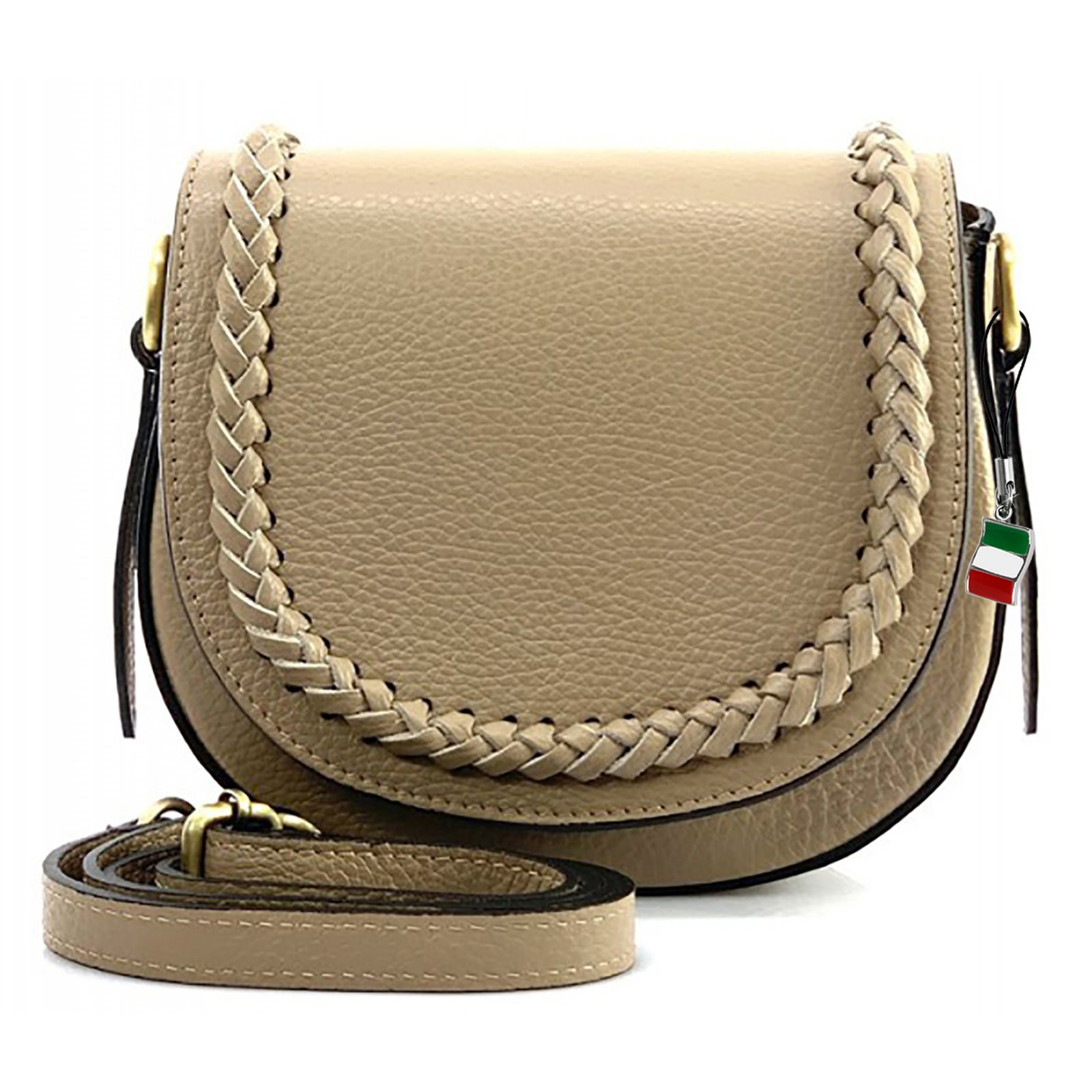 Florence Damen Satteltasche Echtleder taupe OTF806C
