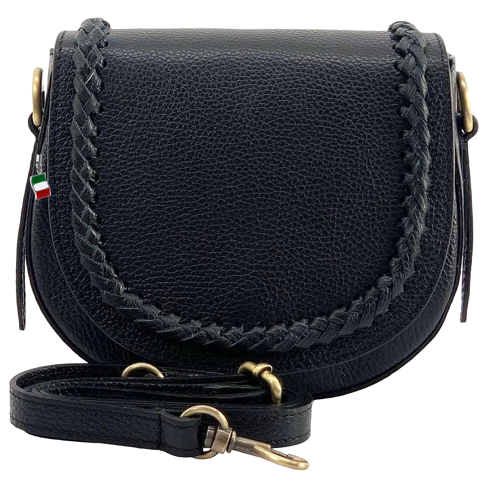 Florence Damen Satteltasche Echtleder schwarz OTF806S