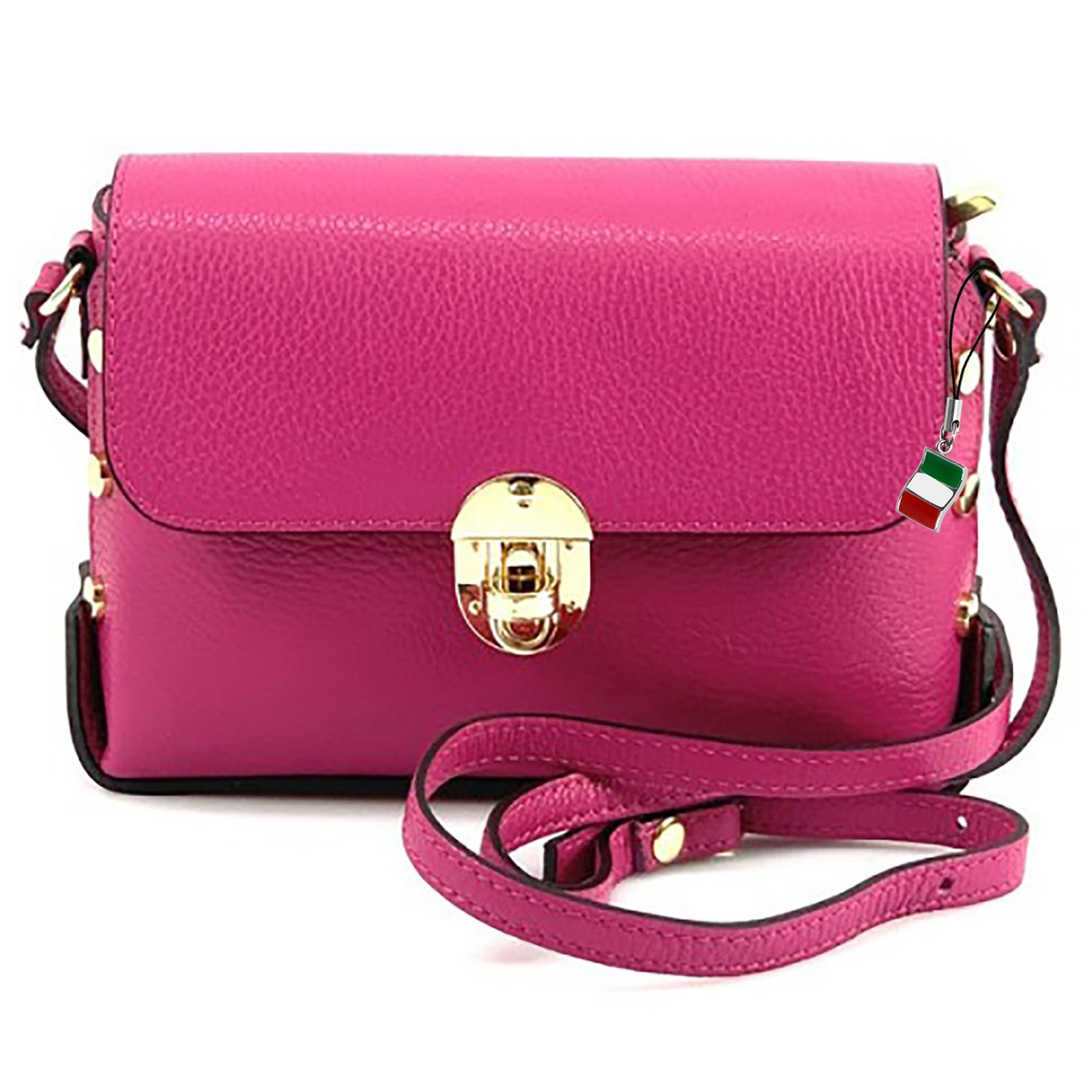 Florence Umhängetasche Damen Tasche Schultertasche Echtleder fuchsia OTF808P