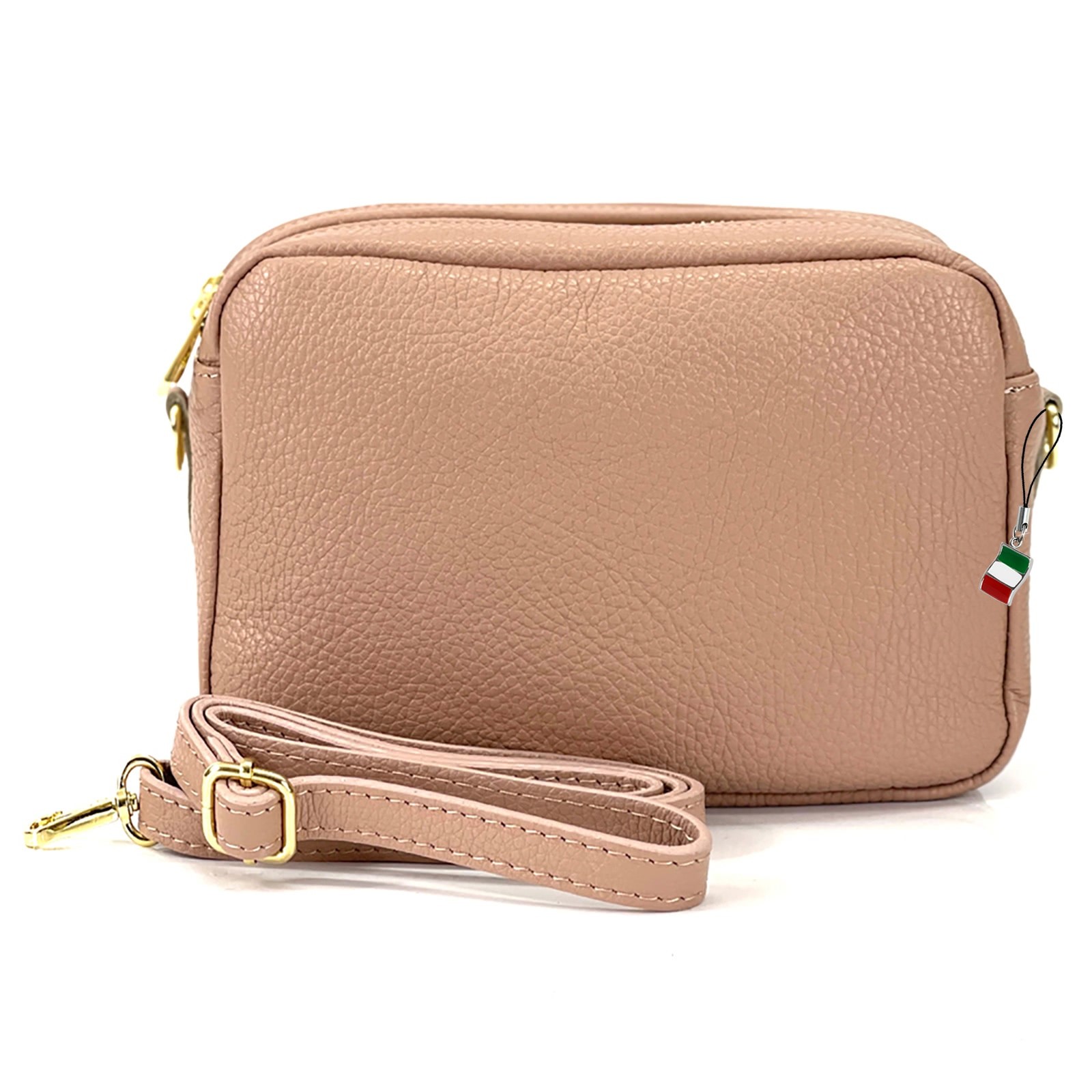 Florence Umhängetasche Damen Tasche Schultertasche Echtleder rosa OTF809A