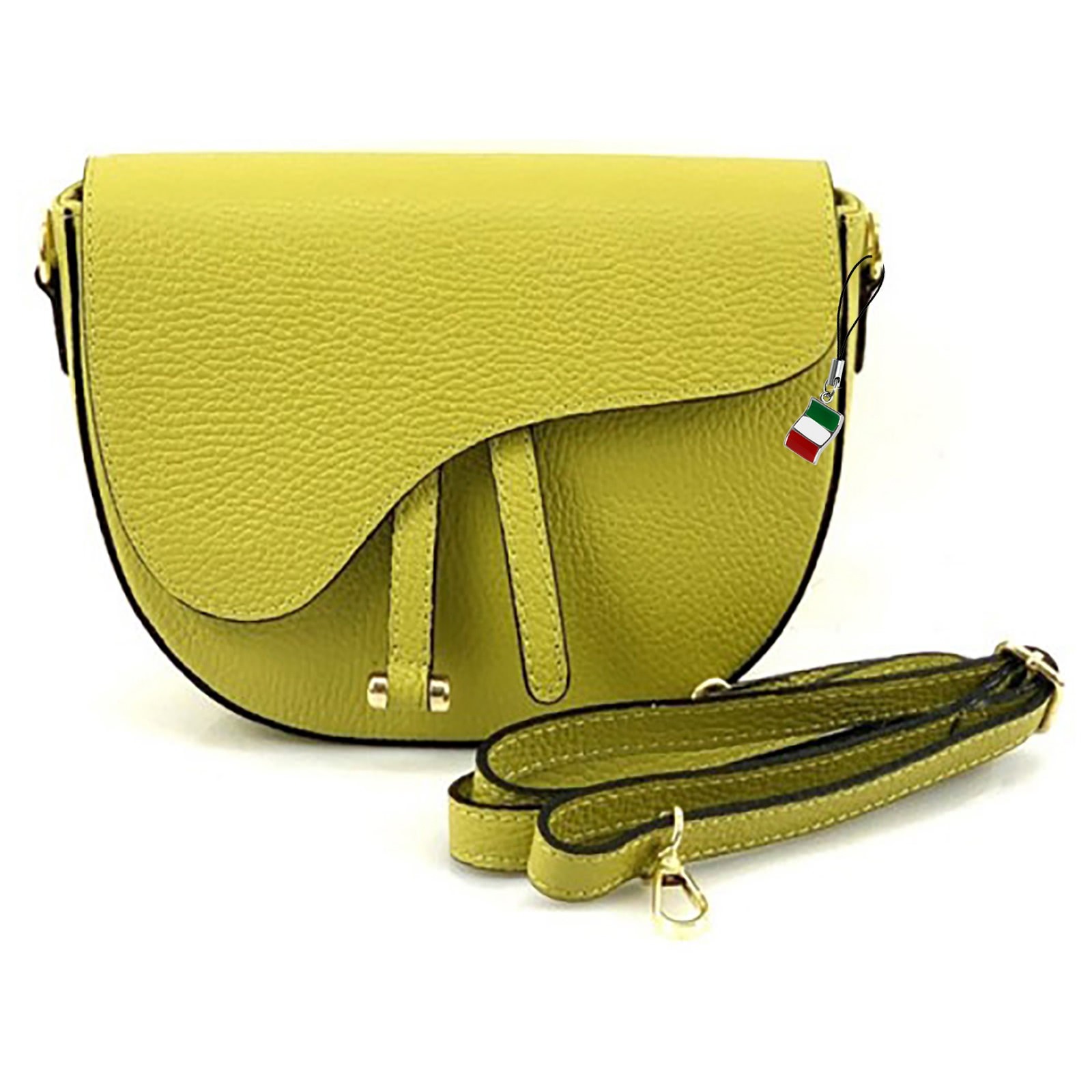 Florence Damen Satteltasche Echtleder gelb OTF810Y
