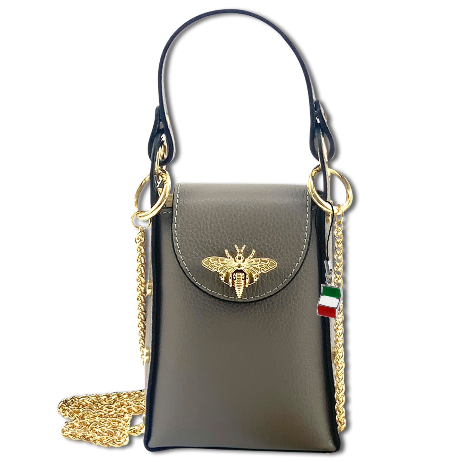Florence Biene Damen Handtasche Echtleder grau OTF813K