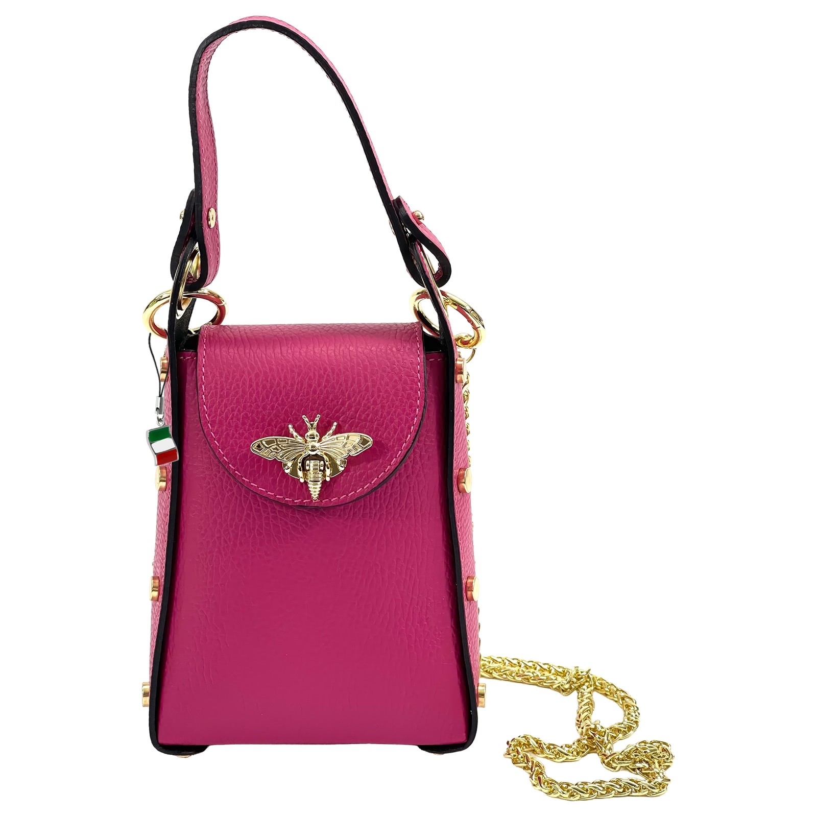 Florence Biene Damen Handtasche Echtleder fuchsia OTF813P
