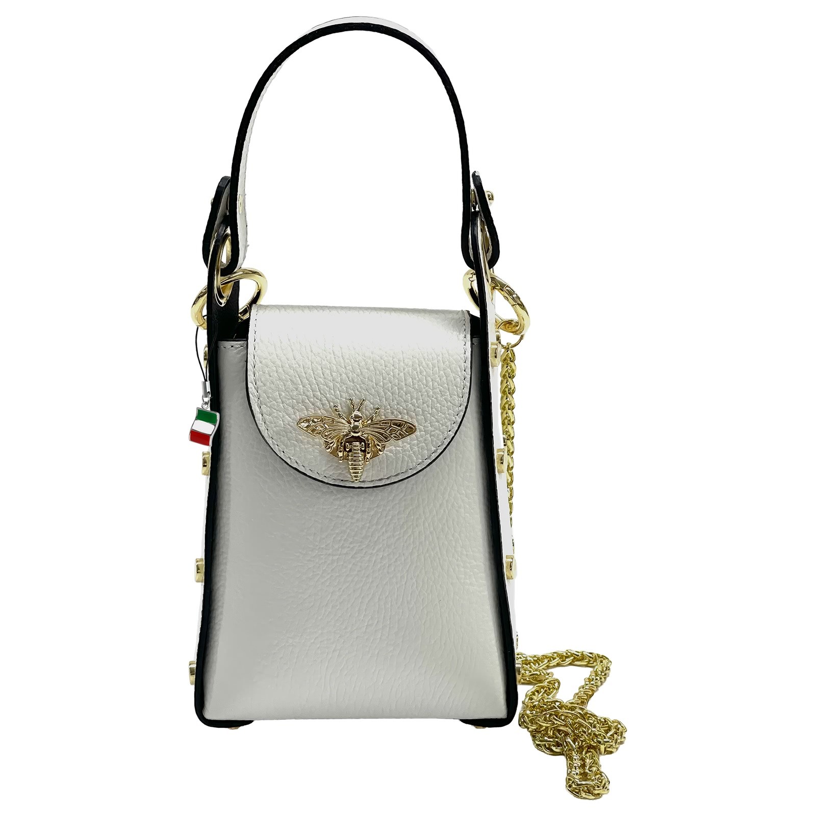 Florence Biene Damen Handtasche Echtleder weiß OTF813W