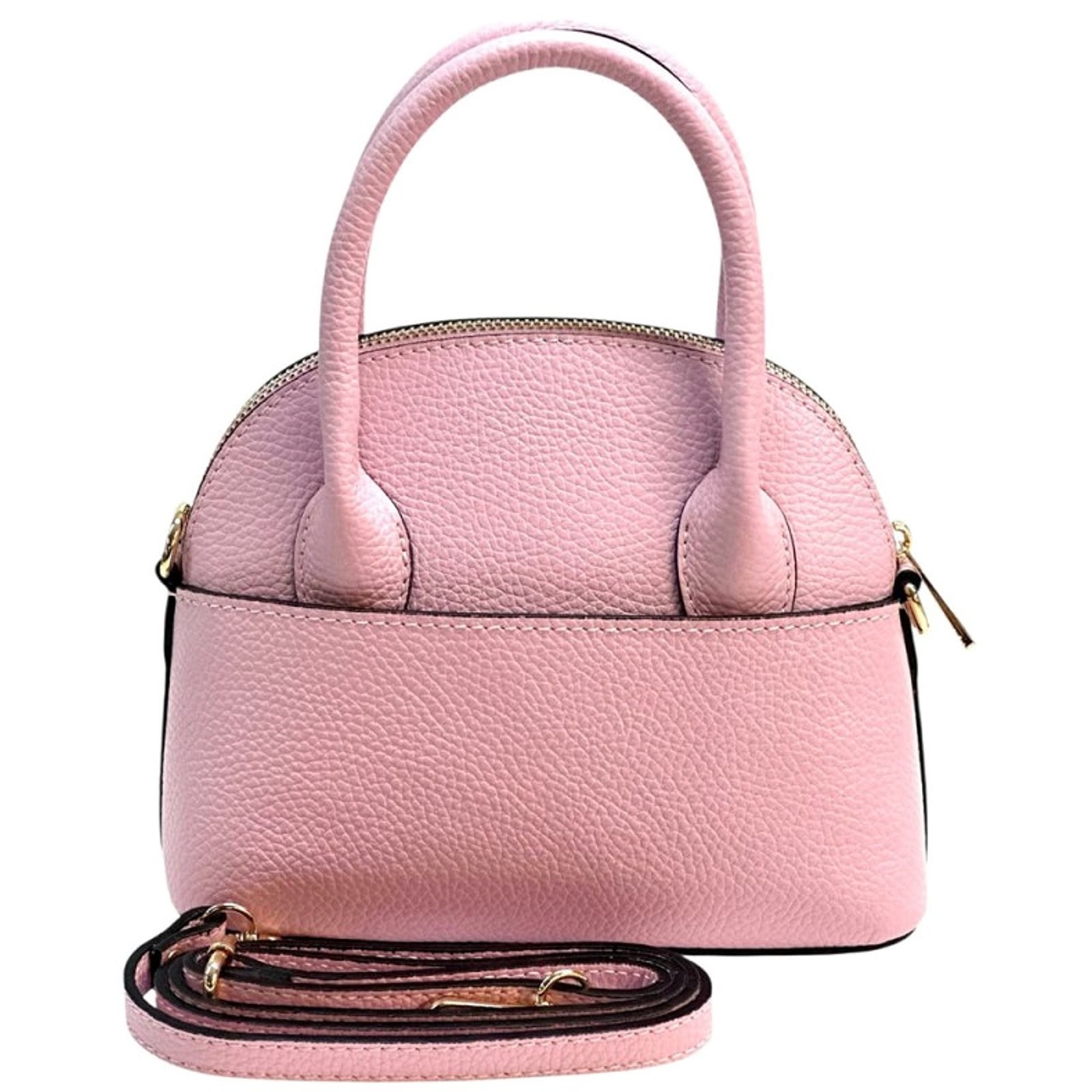 Florence Damen Handtasche Bowlingtasche Echtleder rosa OTF814A