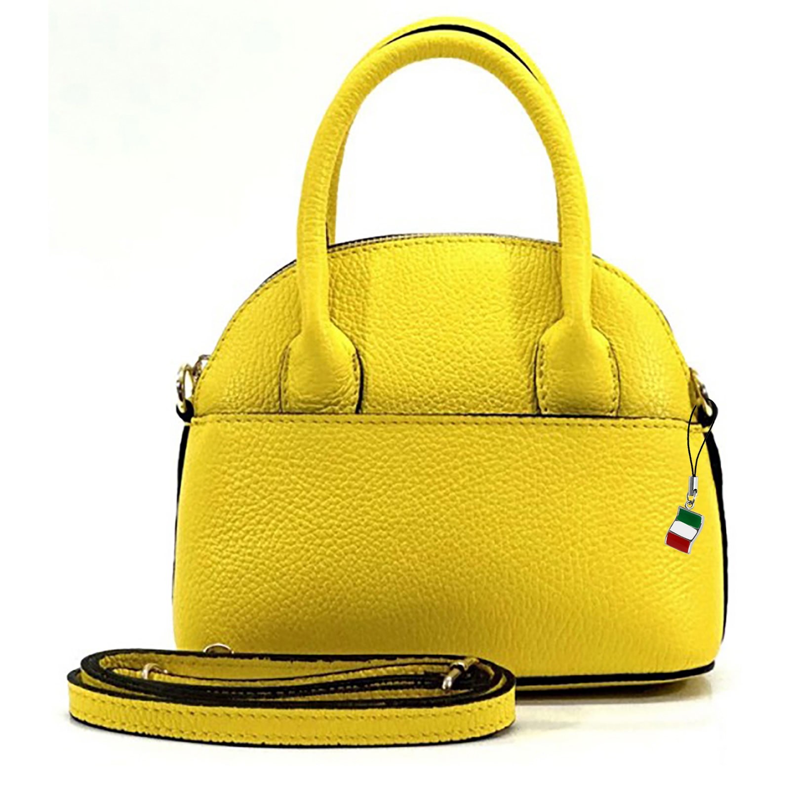 Florence Damen Handtasche Bowlingtasche Echtleder gelb OTF814Y