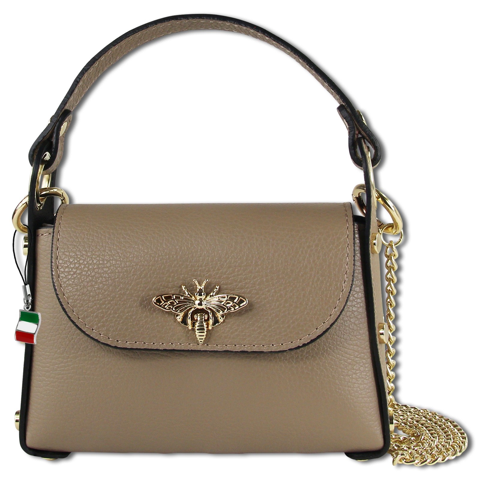 Florence Biene Damen Handtasche Echtleder taupe OTF817C