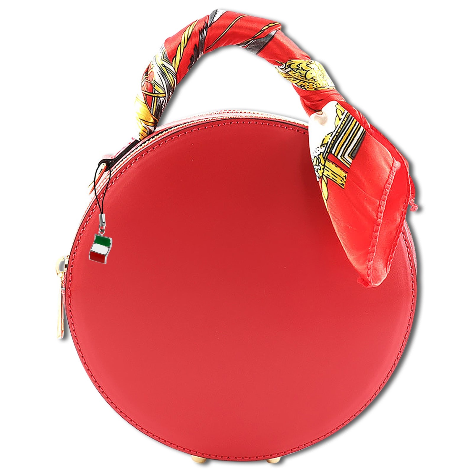 Florence runde Damen echtes Leder Handtasche rot OTF819R