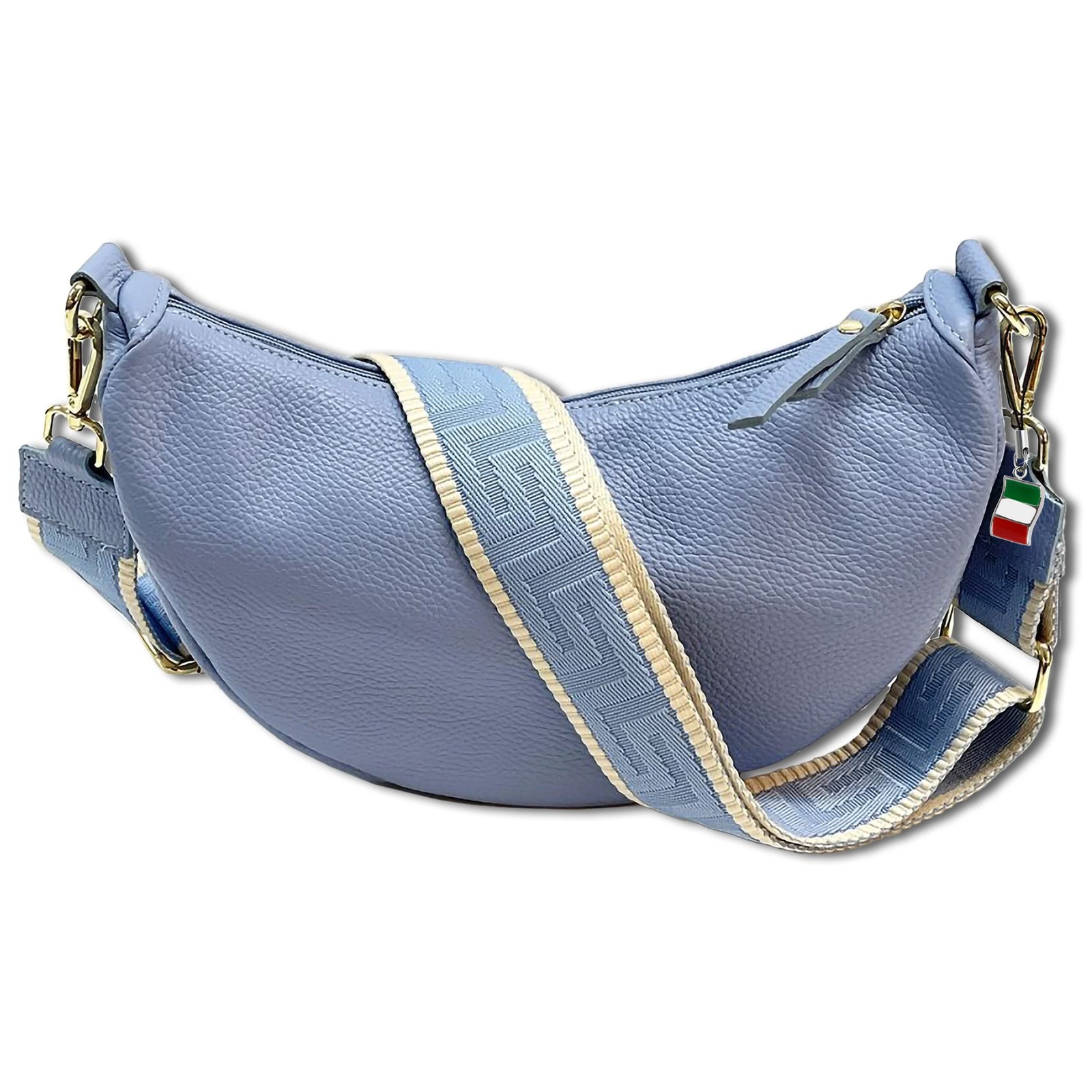 Florence Umhängetasche Citytasche Echtleder Damen hellblau OTF823F