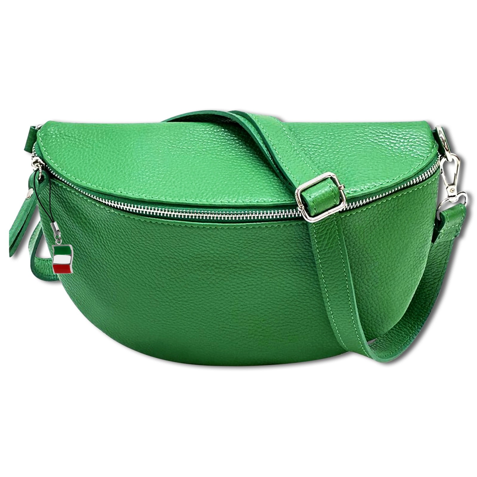 Florence Echtleder Bauchtasche groß Damen hellgrün Jugend OTF825L