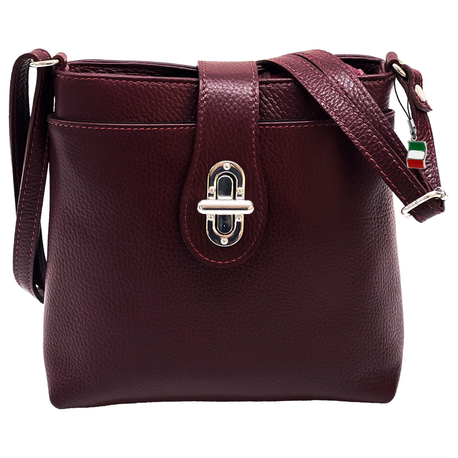 Florence Damen Tasche Echtleder Umhängetasche bordeaux OTF828D