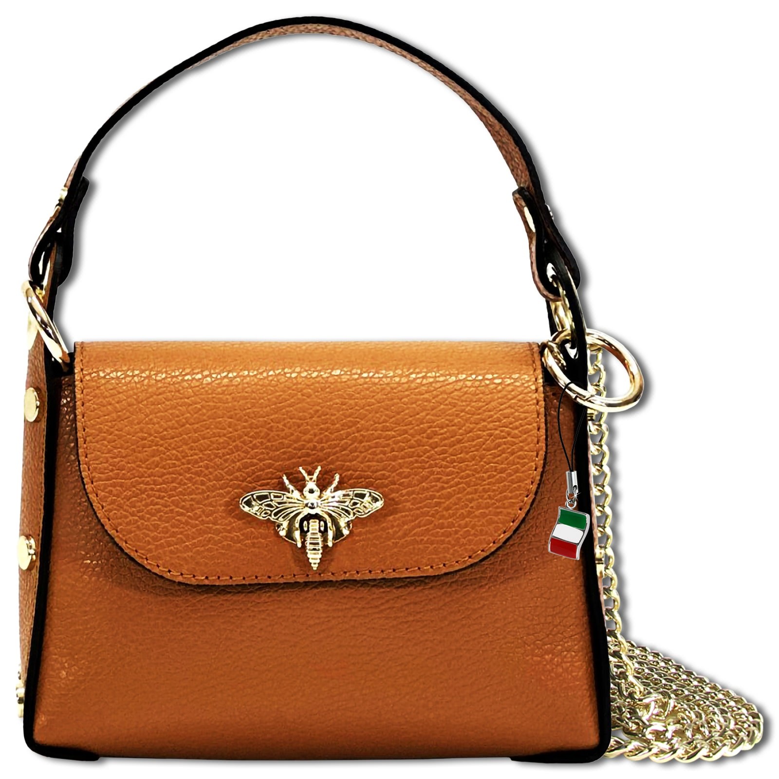 Florence Biene Damen Handtasche Echtleder tan hellbraun OTF831C5