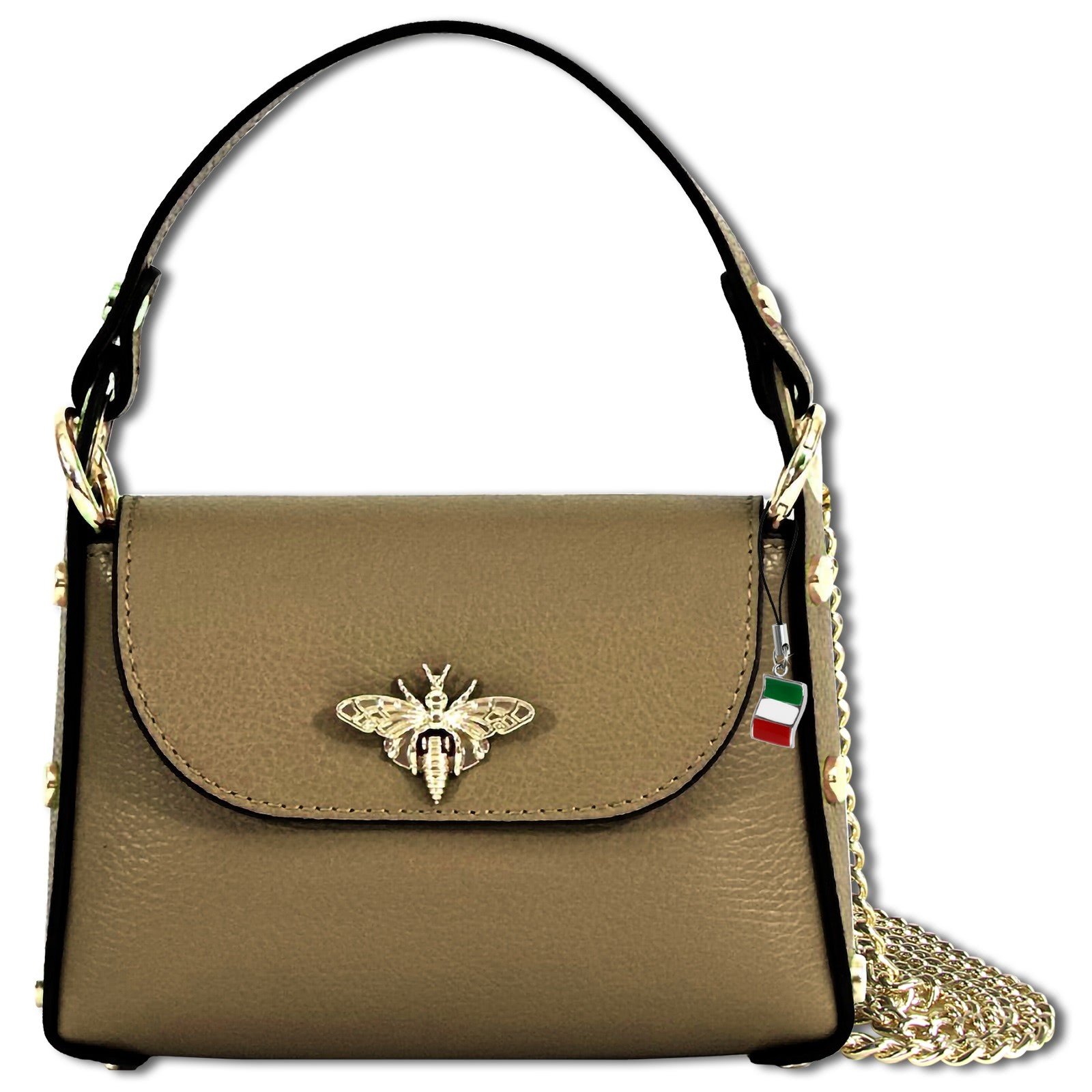 Florence Biene Damen Handtasche Echtleder taupe OTF831N2