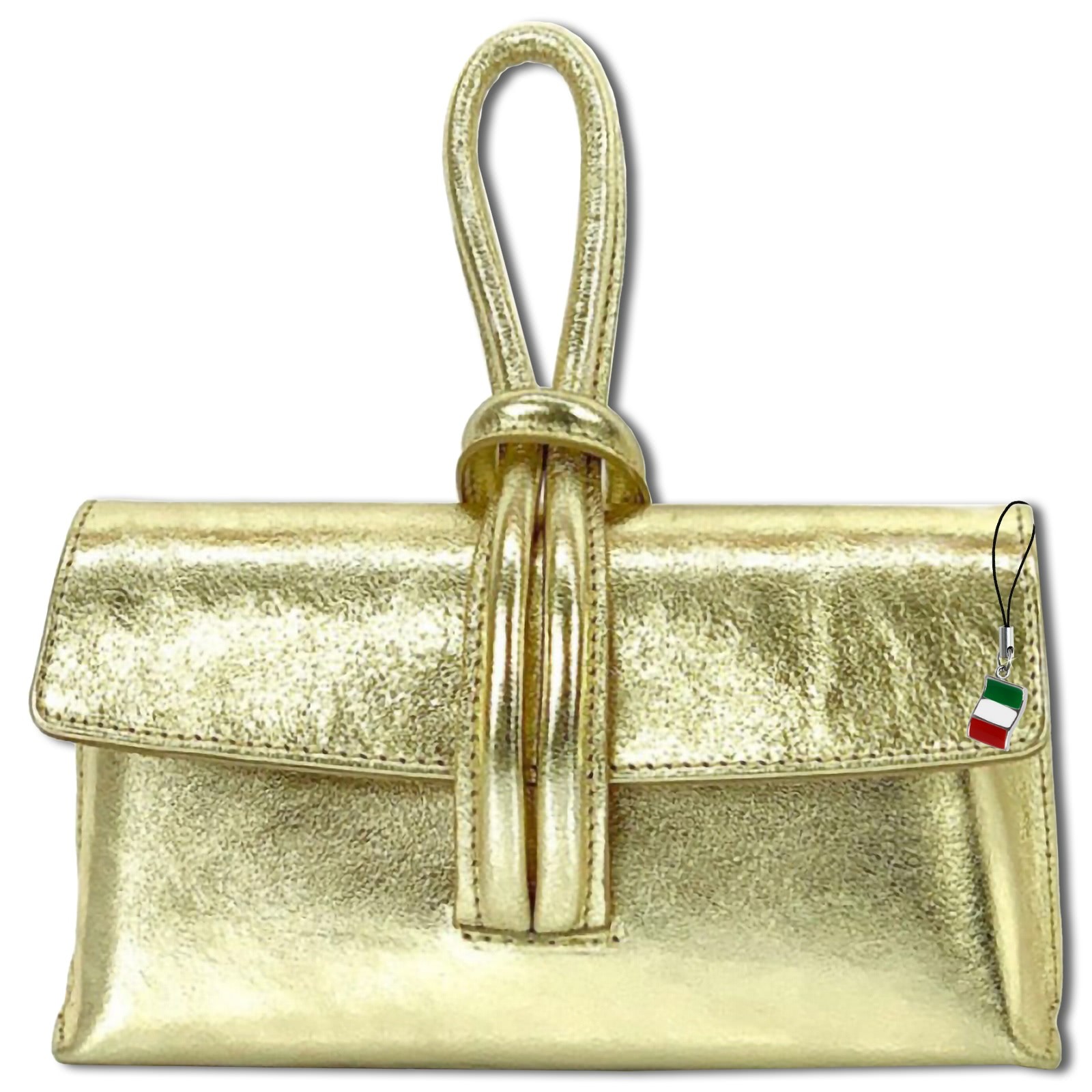 Florence Clutch Echtleder Tasche gold metallic OTF834Z