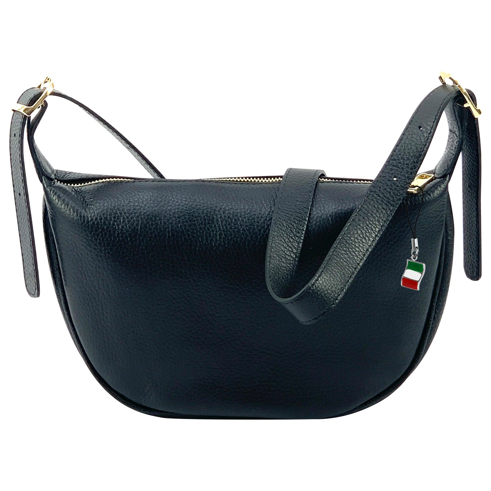 Florence Damen Umhängetasche Leder Tasche schwarz OTF835S1