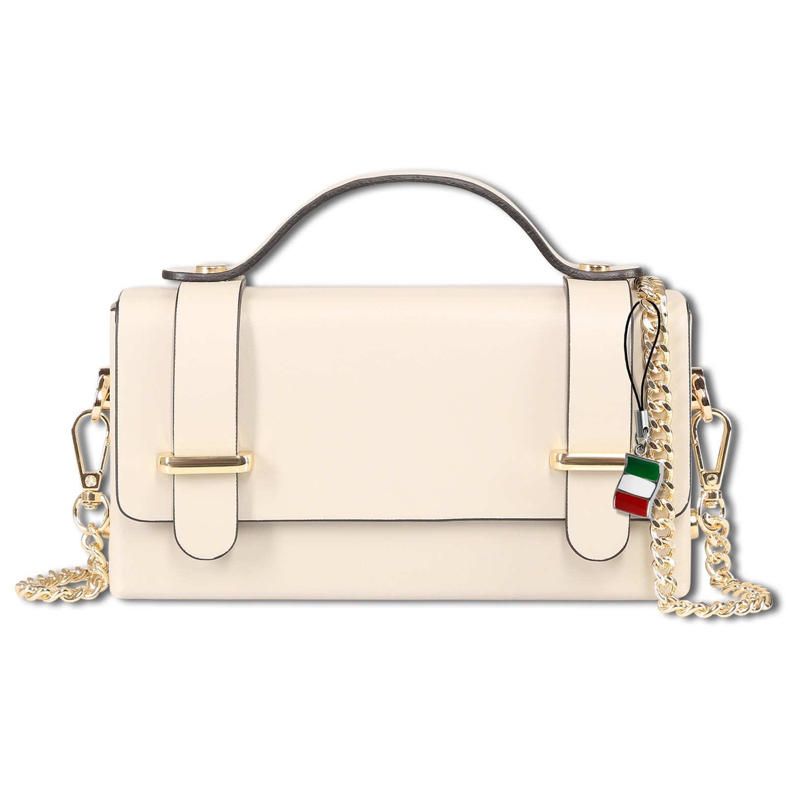 Florence Damen Handtasche klein Echtleder beige OTF841I1