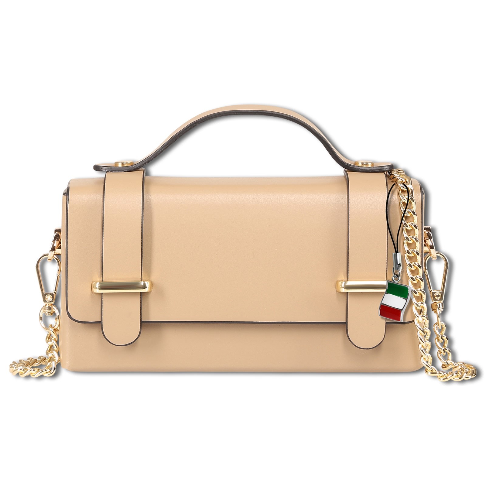 Florence Damen Handtasche klein Echtleder taupe OTF841I6