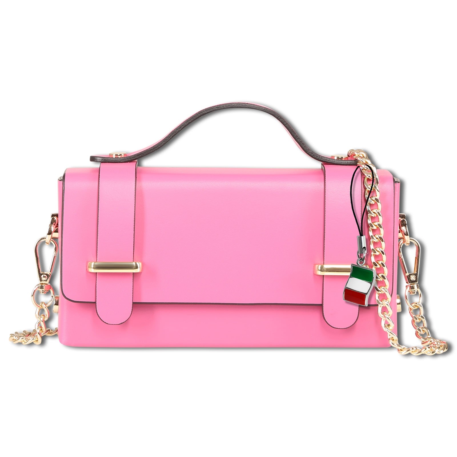 Florence Damen Handtasche klein Echtleder fuchsia OTF841P3
