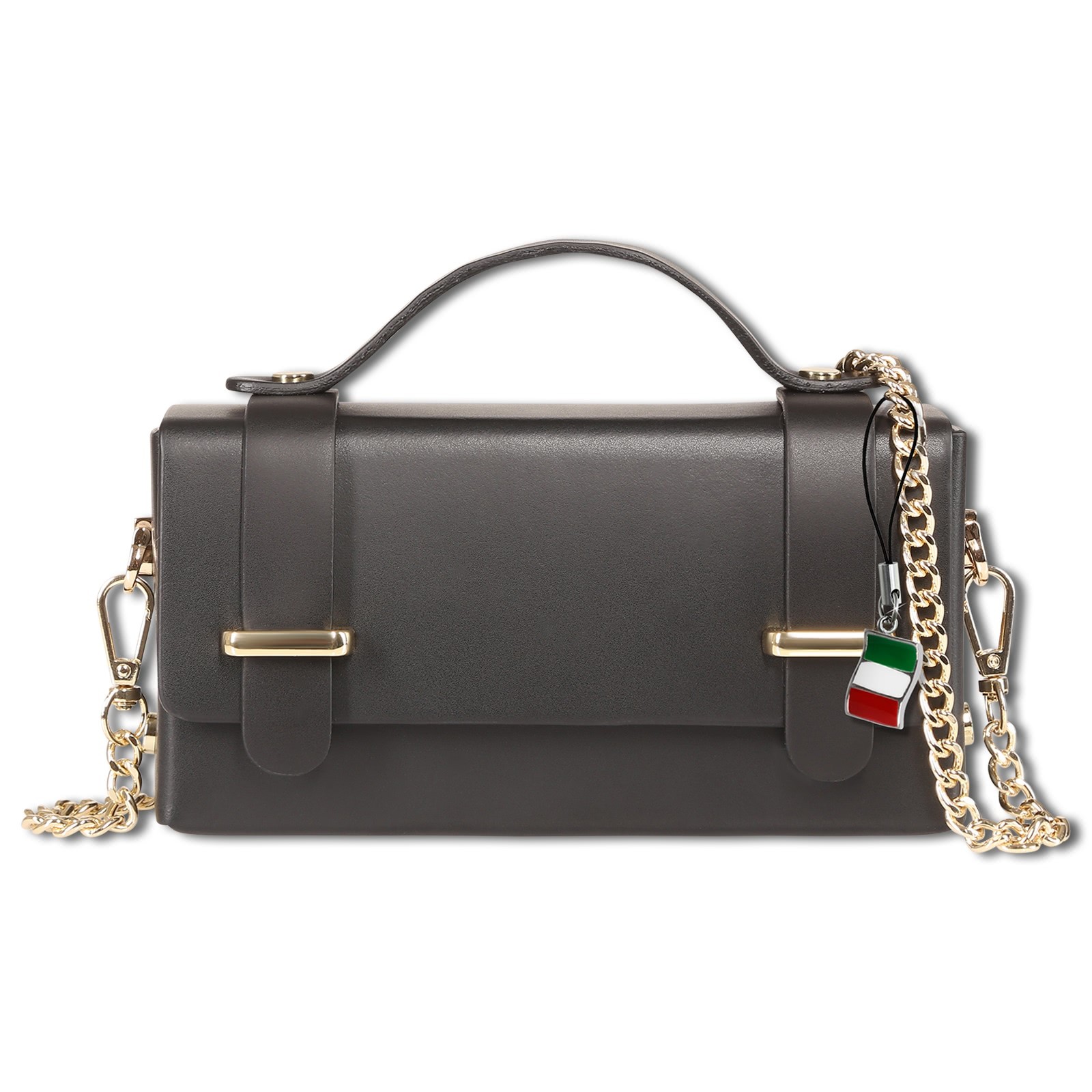 Florence Damen Handtasche klein Echtleder schwarz OTF841S1
