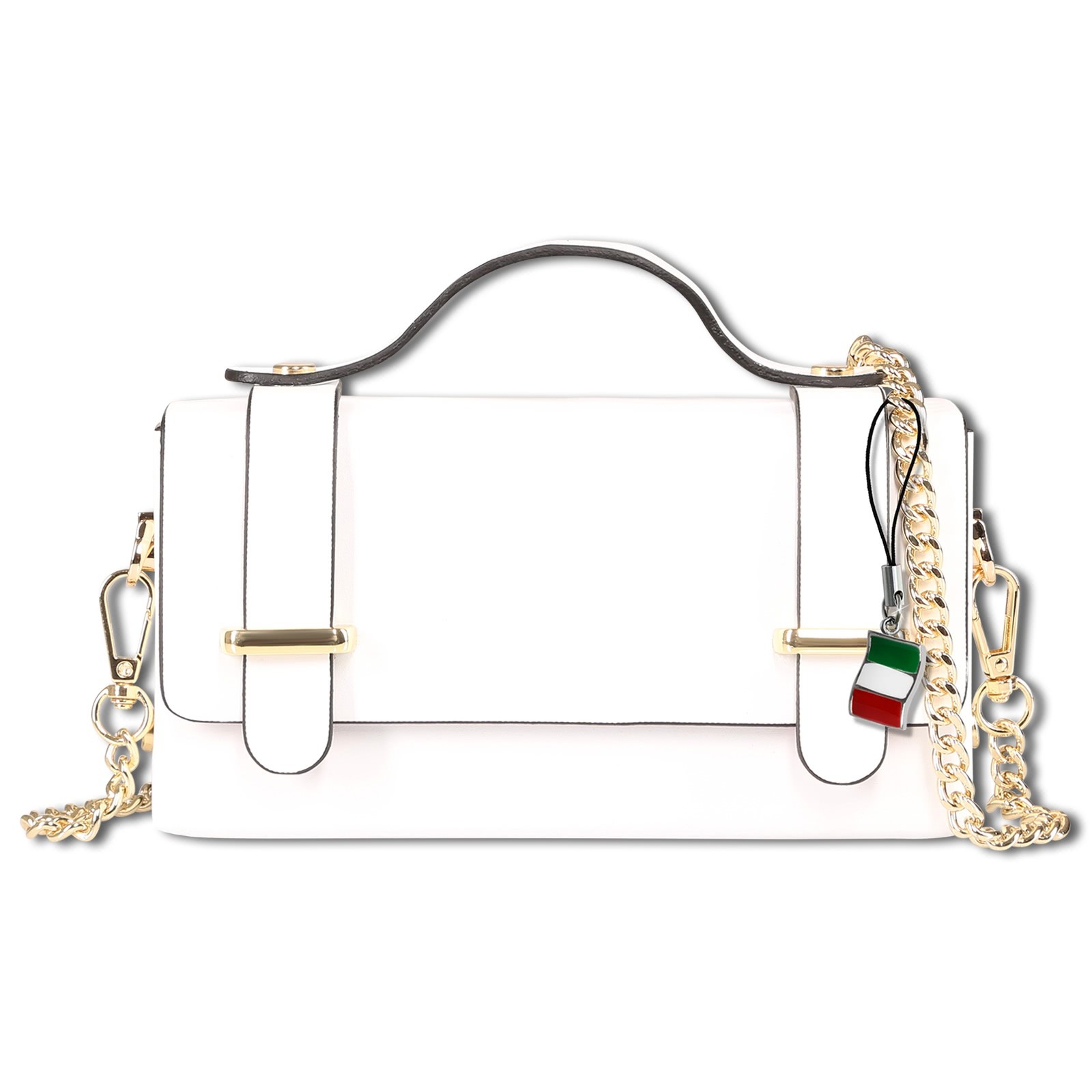 Florence Damen Handtasche klein Echtleder weiß OTF841W1