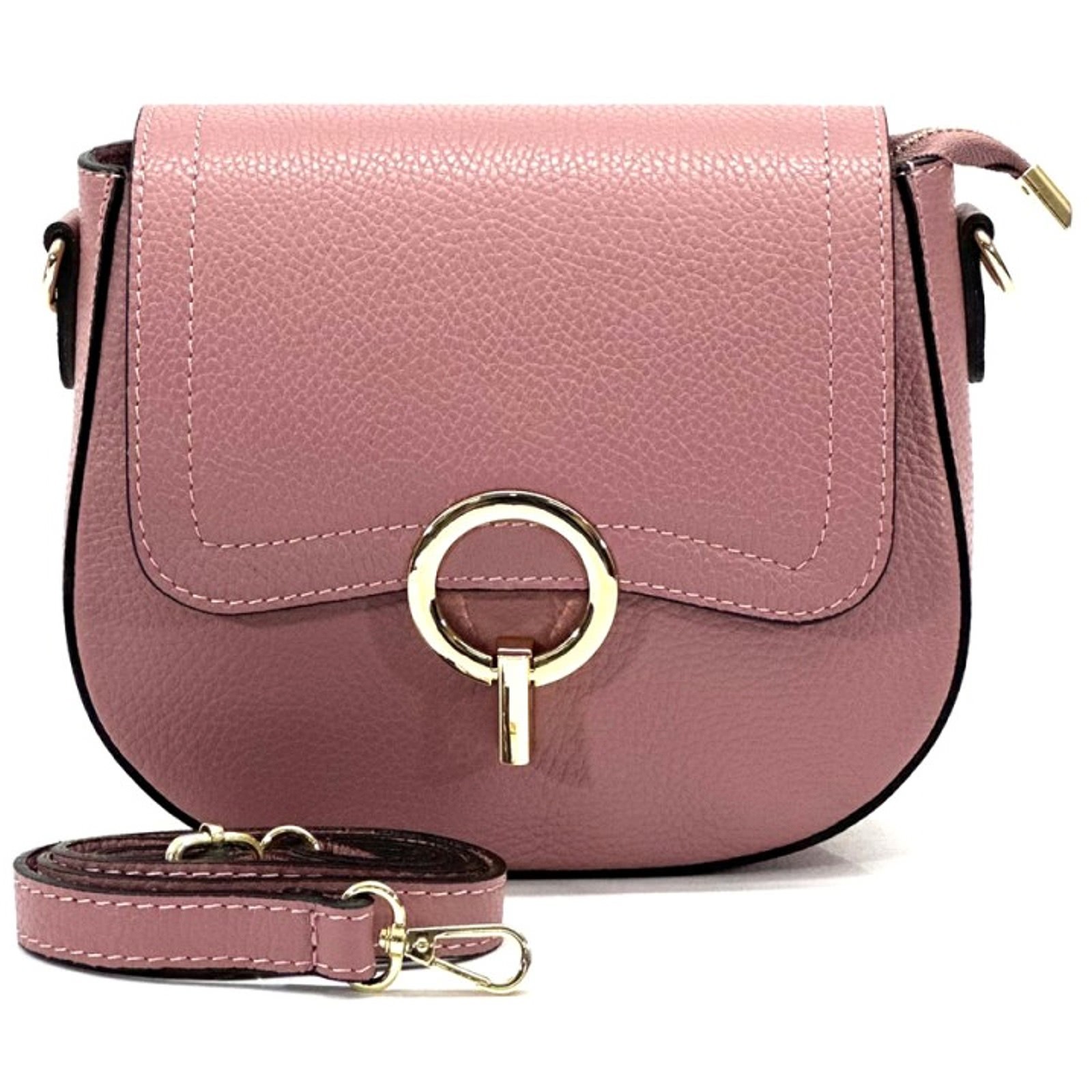 Florence Damen Umhängetasche Satteltasche Leder antik rosa OTF843A1