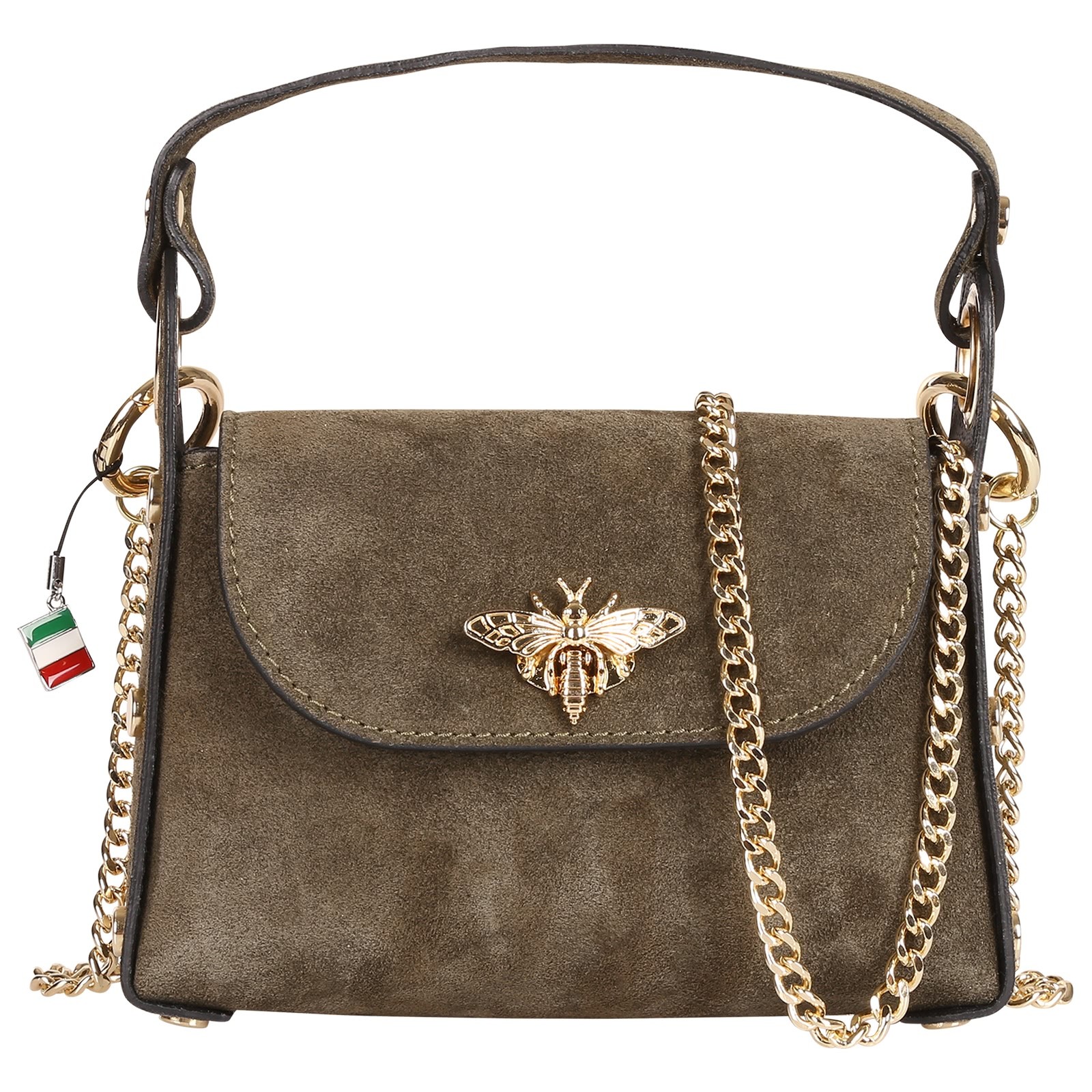 Florence Biene Damen Handtasche Wildleder olivgrün OTF844G6