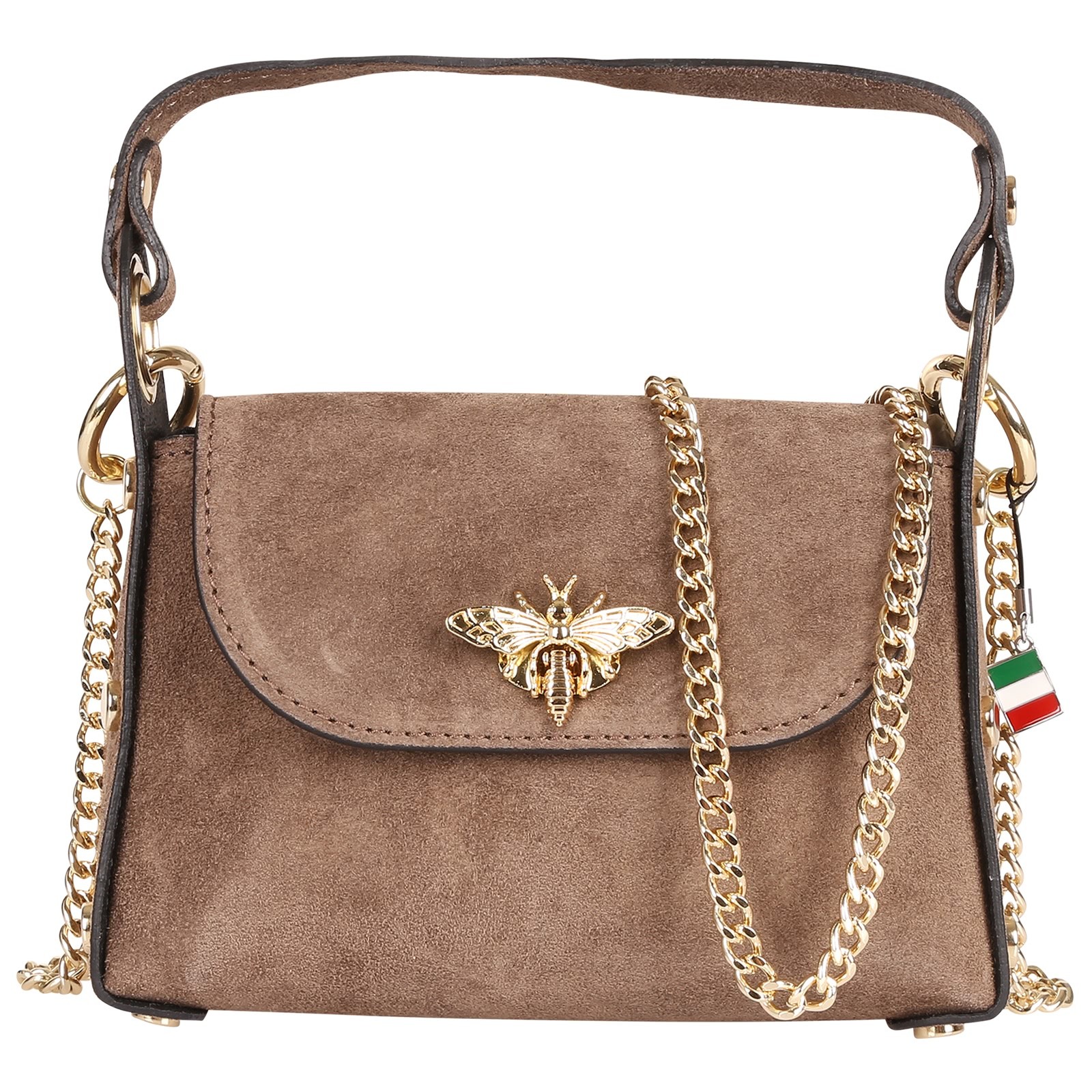 Florence Biene Damen Handtasche Wildleder taupe/beige OTF844I6