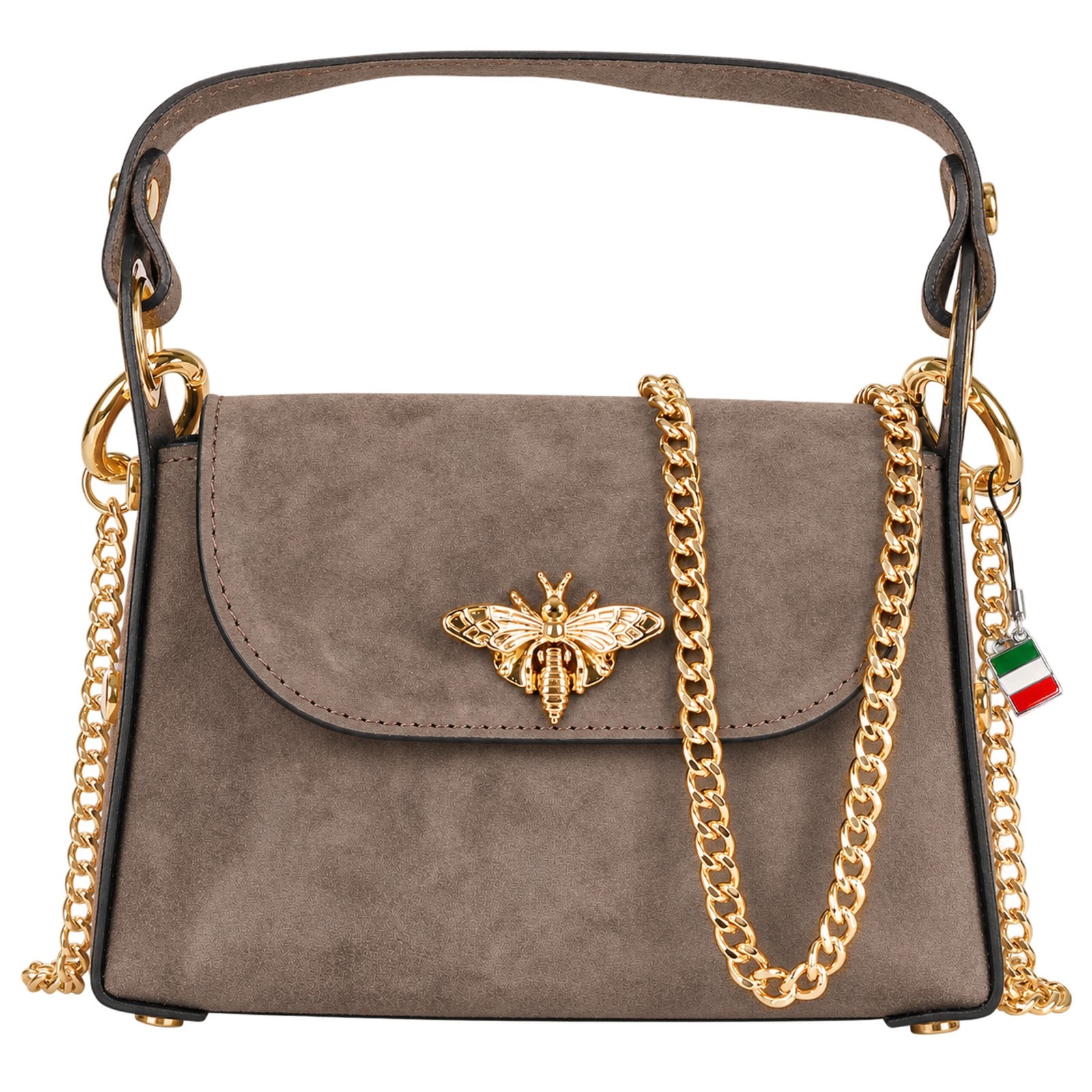 Florence Biene Damen Handtasche Wildleder grau OTF844K3