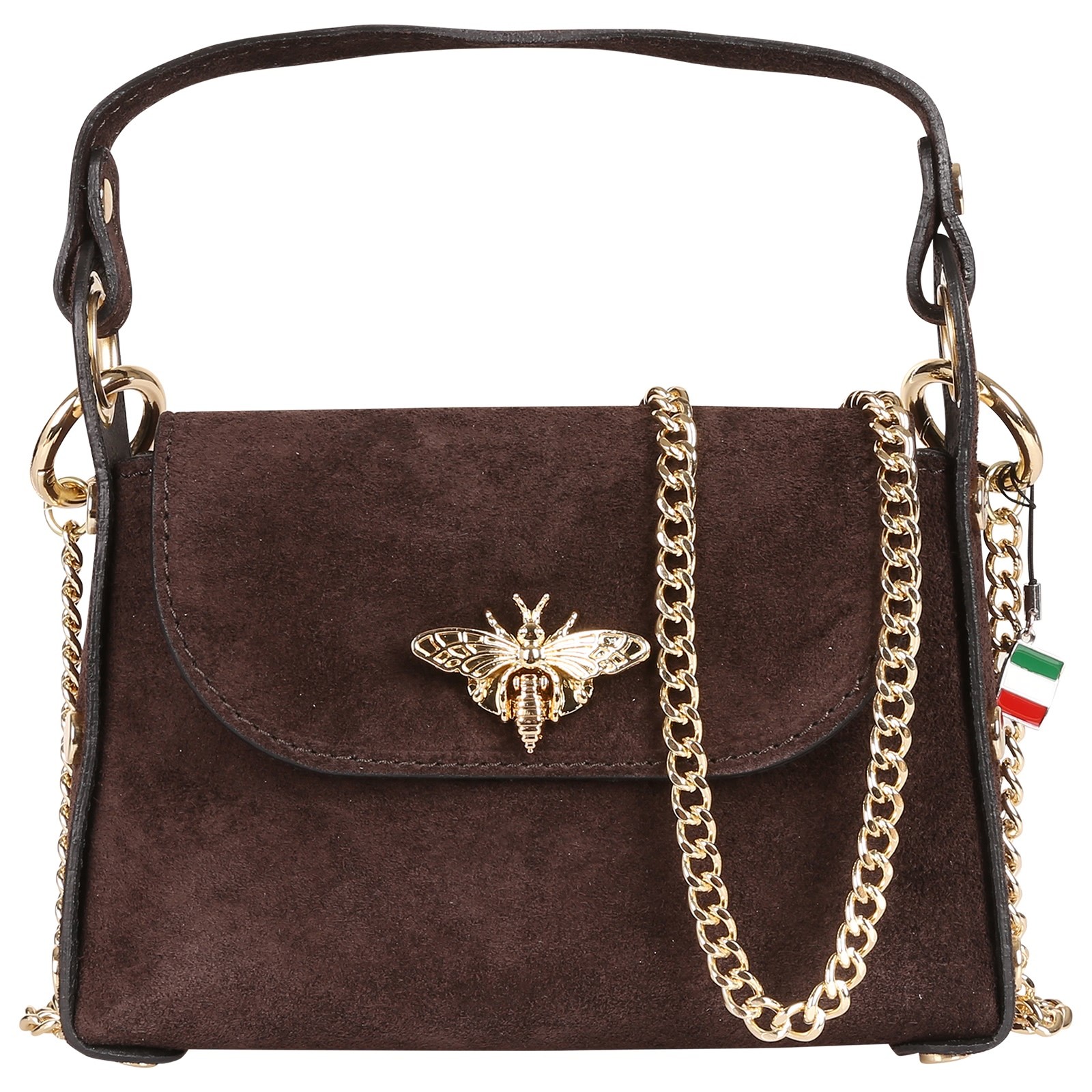 Florence Biene Damen Handtasche Wildleder dunkelbraun OTF844N6