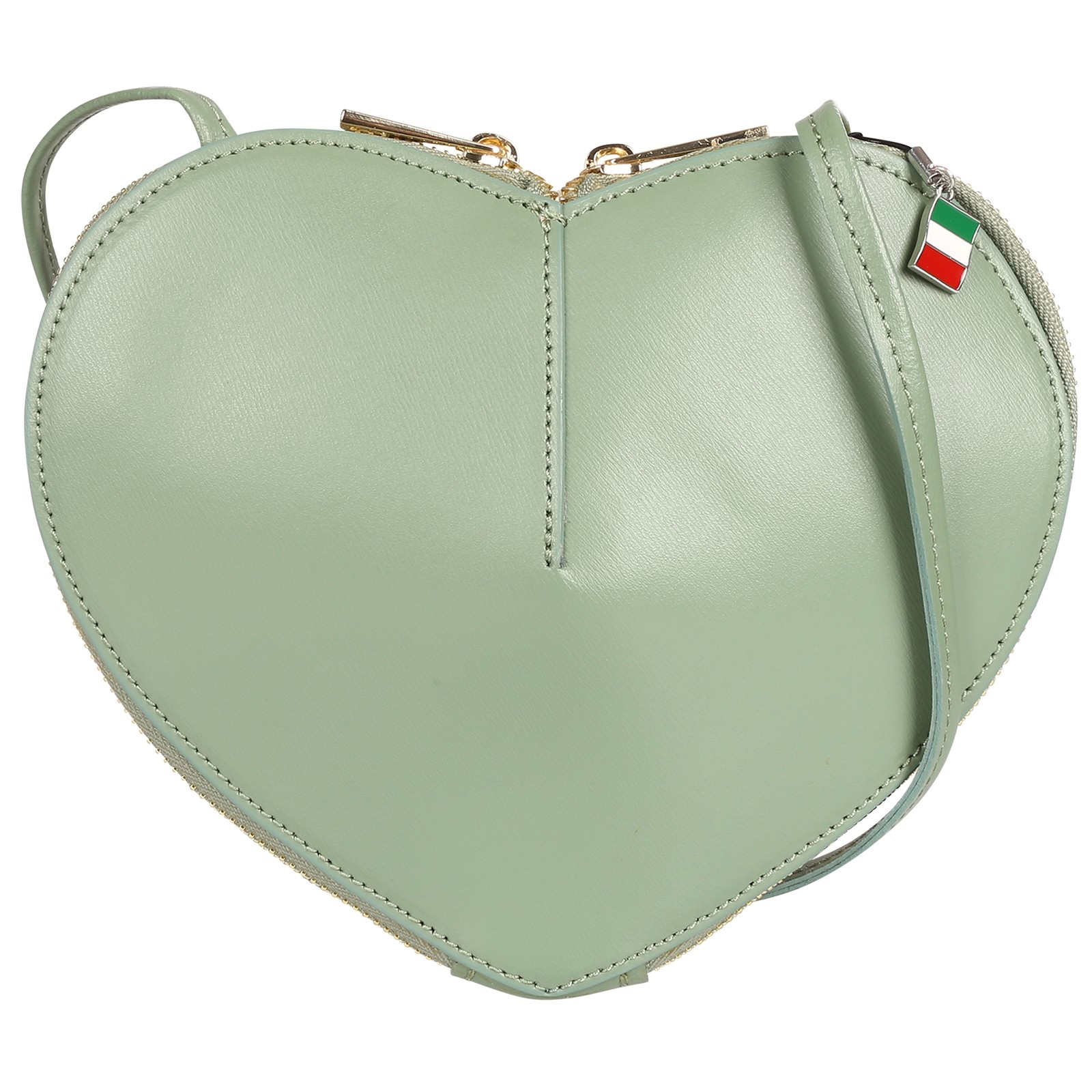 Florence Damen Umhängetasche Leder Herz Tasche lindgrün OTF846L3