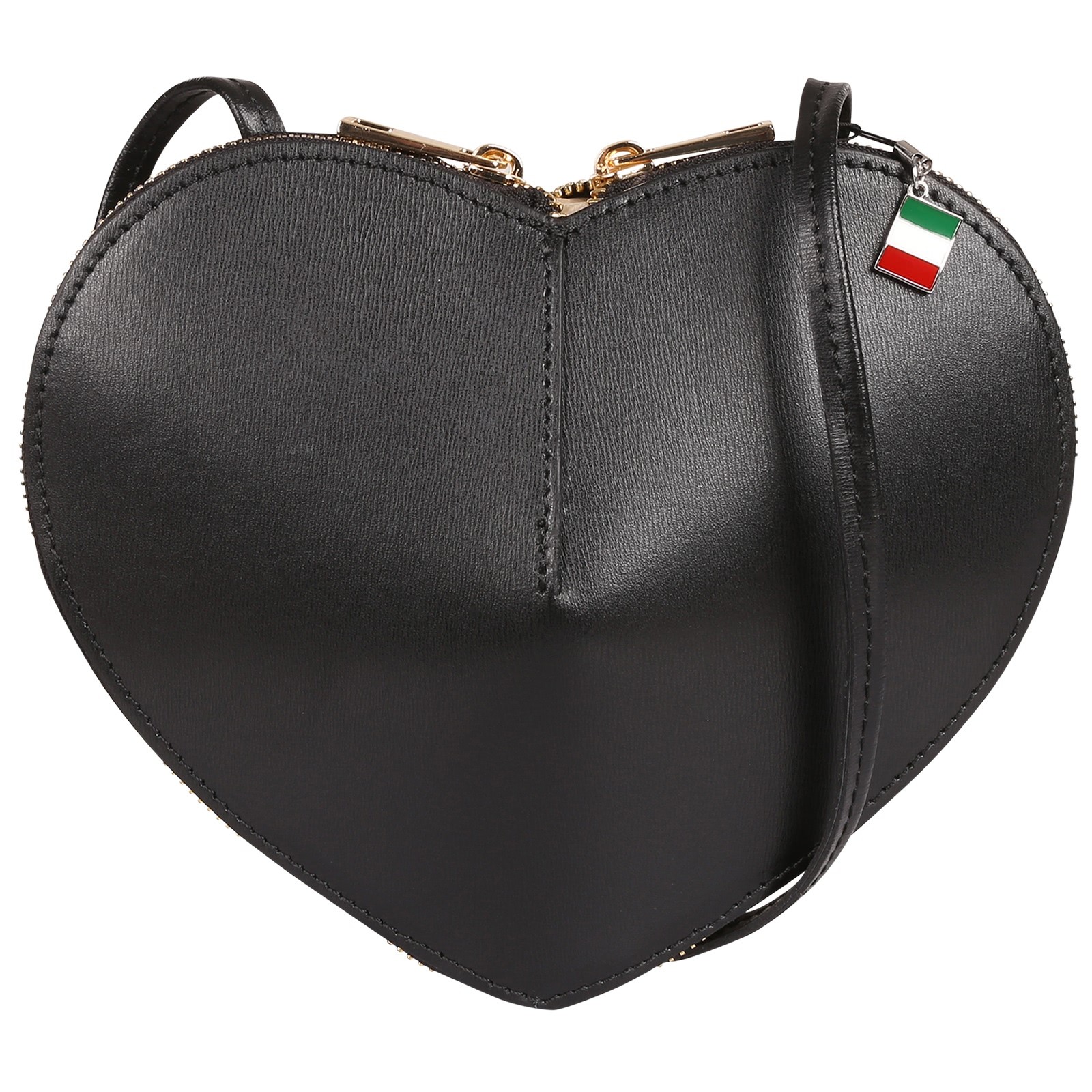 Florence Damen Umhängetasche Leder Herz Tasche schwarz OTF846S1