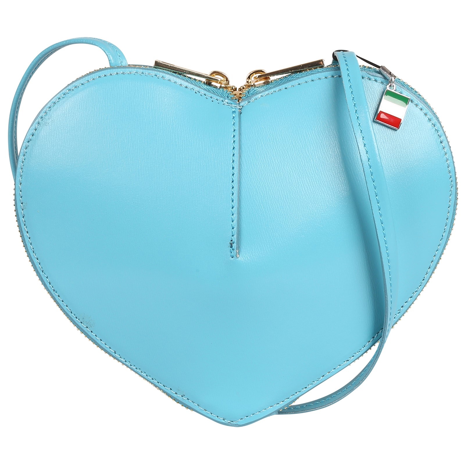 Florence Damen Umhängetasche Leder Herz Tasche türkis OTF846T3