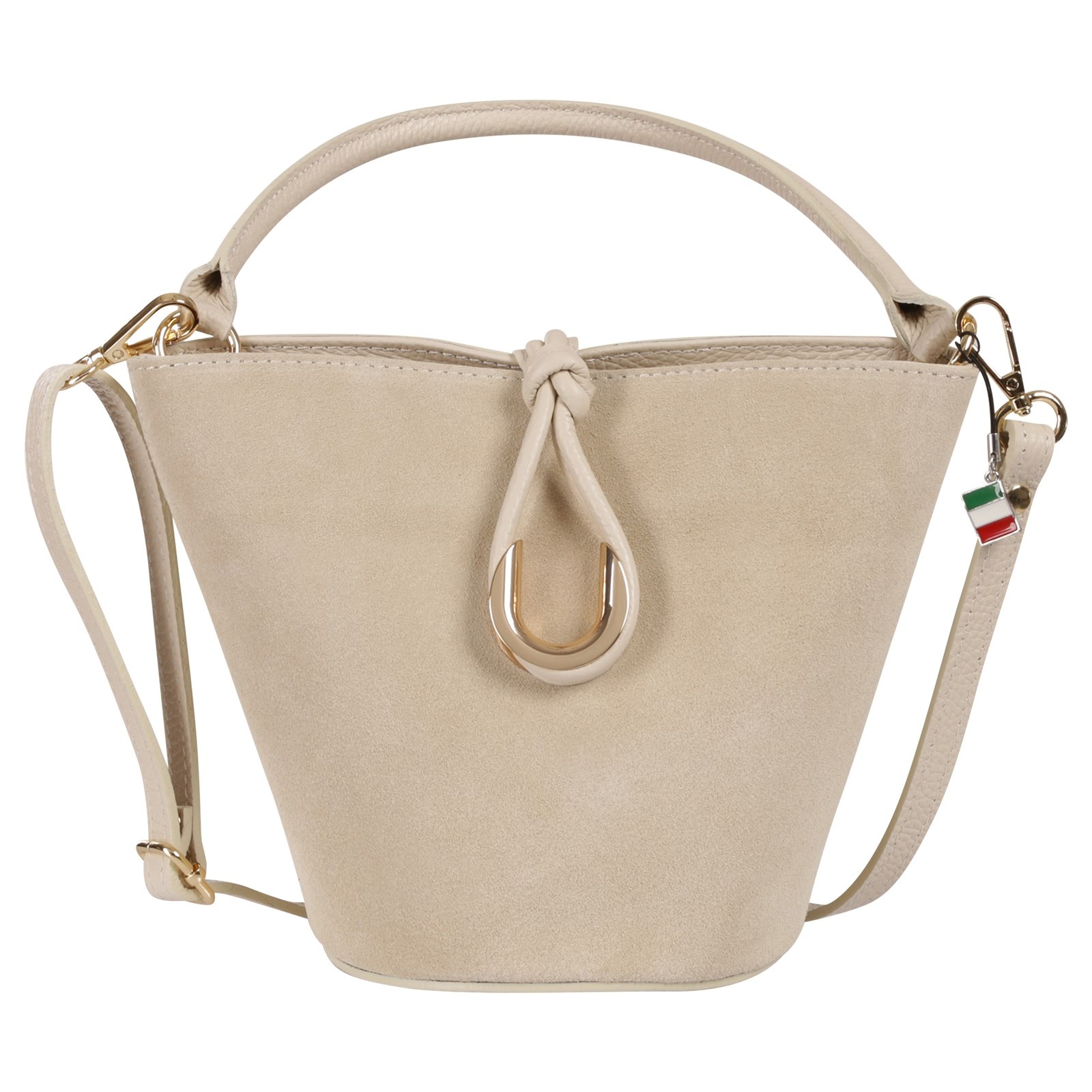 Florence Damen Handtasche Wildleder Tasche beige OTF847I1