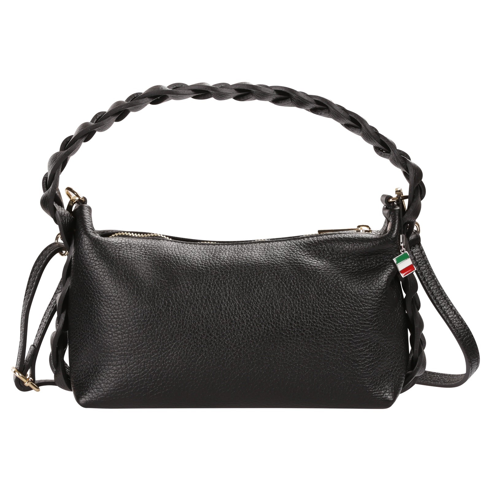 Florence Damen Umhängetasche Leder Tasche schwarz OTF849S1