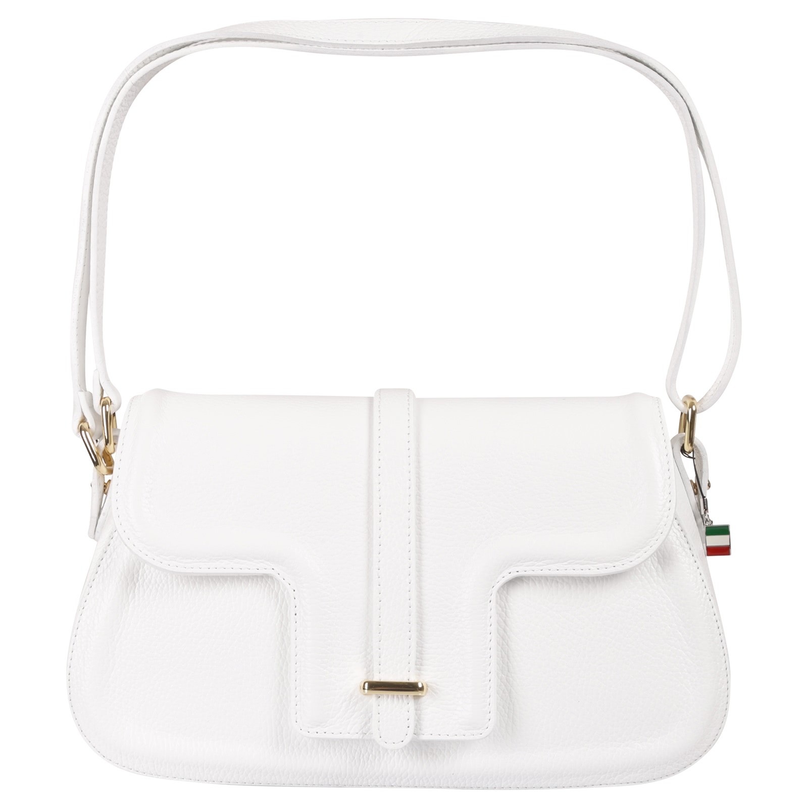 Florence Damen Schultertasche Leder Tasche weiß OTF850W1