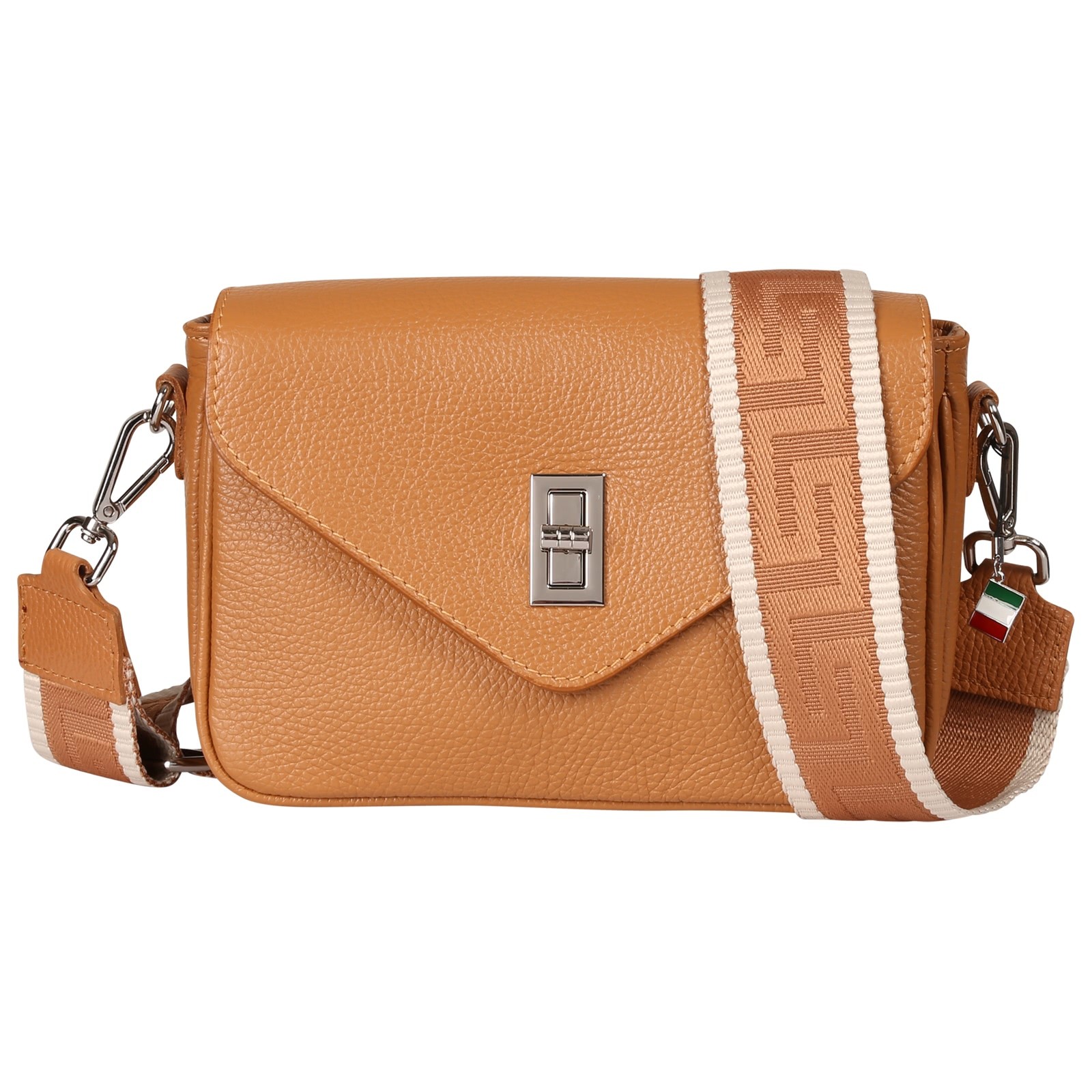 Florence Damen Umhängetasche Leder Tasche hellbraun OTF851C4
