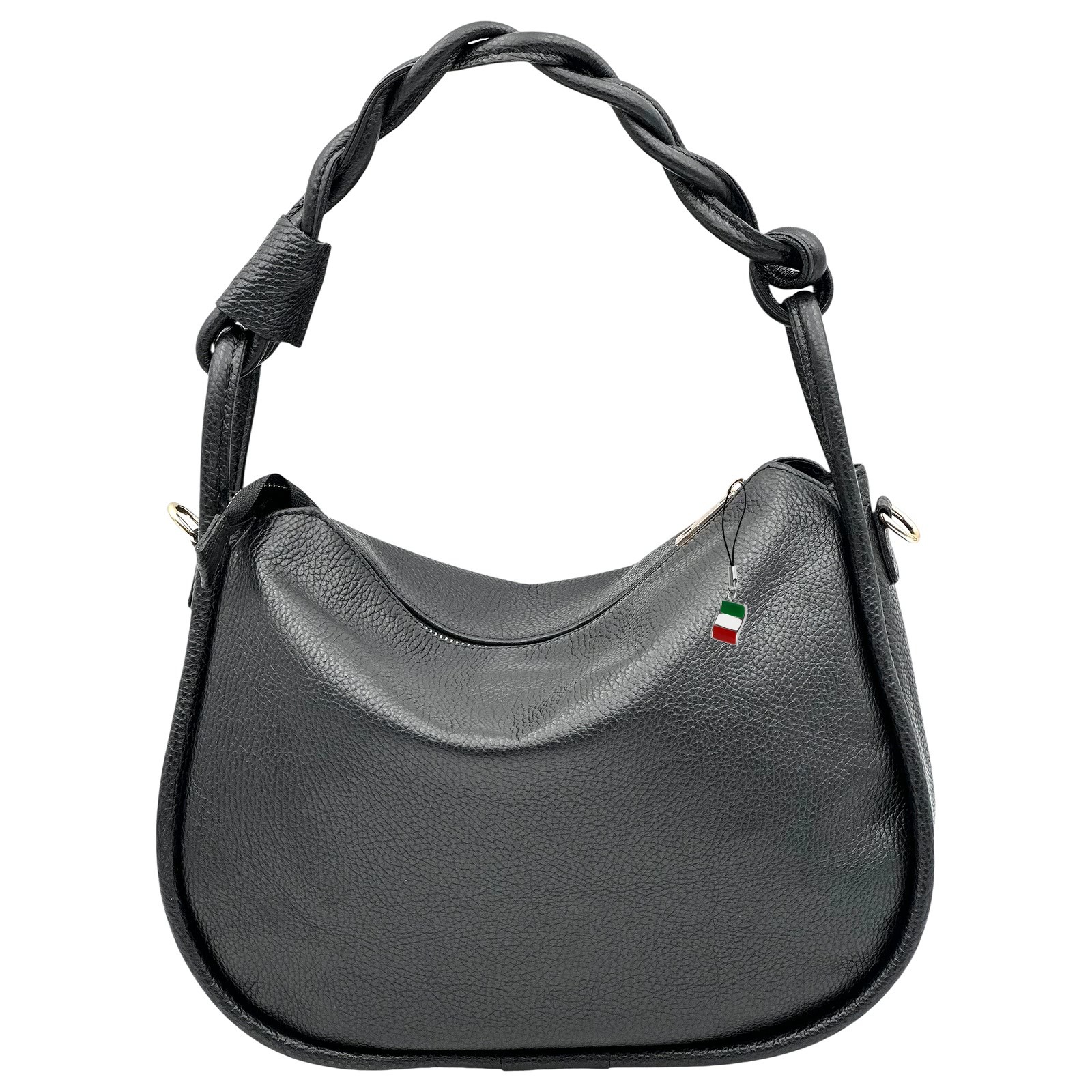 Florence Echtleder Hobo Bag Damen schwarz OTF852S1