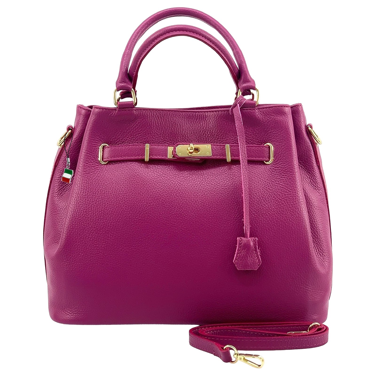 Florence Damen Handtasche Echtleder fuchsia OTF853P4