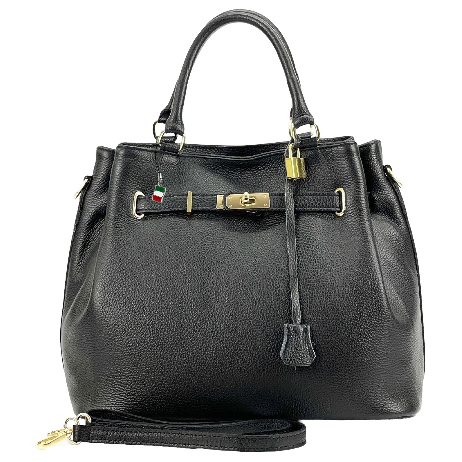 Florence Damen Handtasche Echtleder schwarz OTF853S1