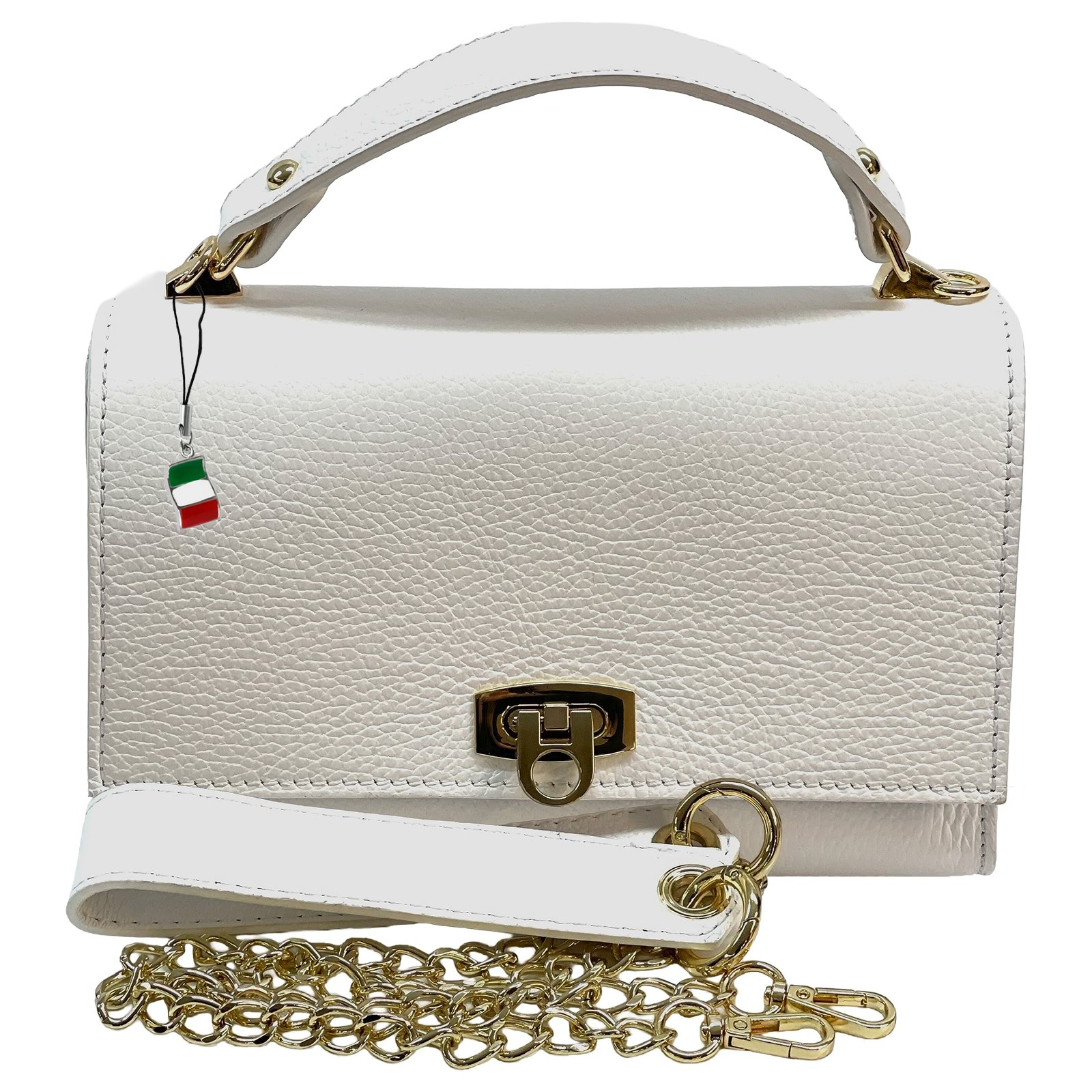 Florence Damen Handtasche Echtleder weiß OTF854W1