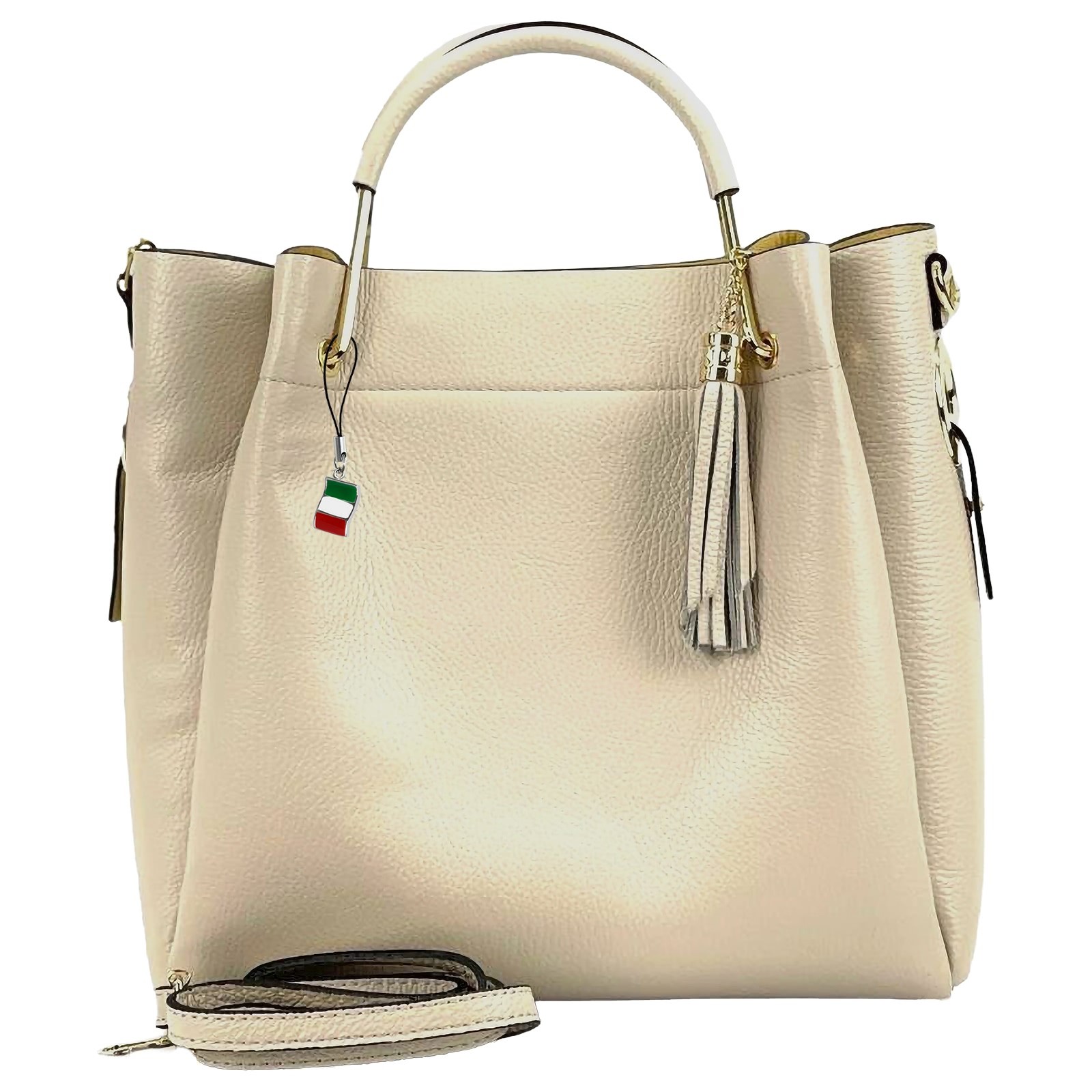 Florence Damen Handtasche Echtleder beige OTF857I3
