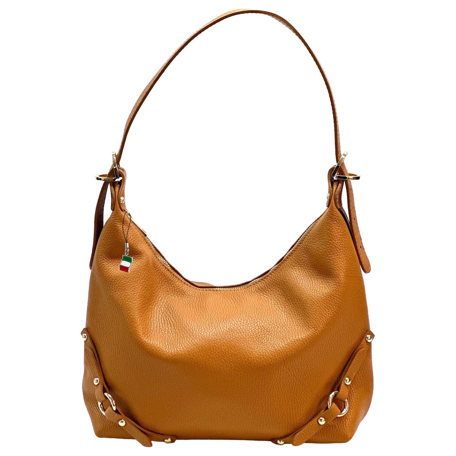 Florence Damen Schultertasche Echtleder Tasche tan hellbraun OTF858C5