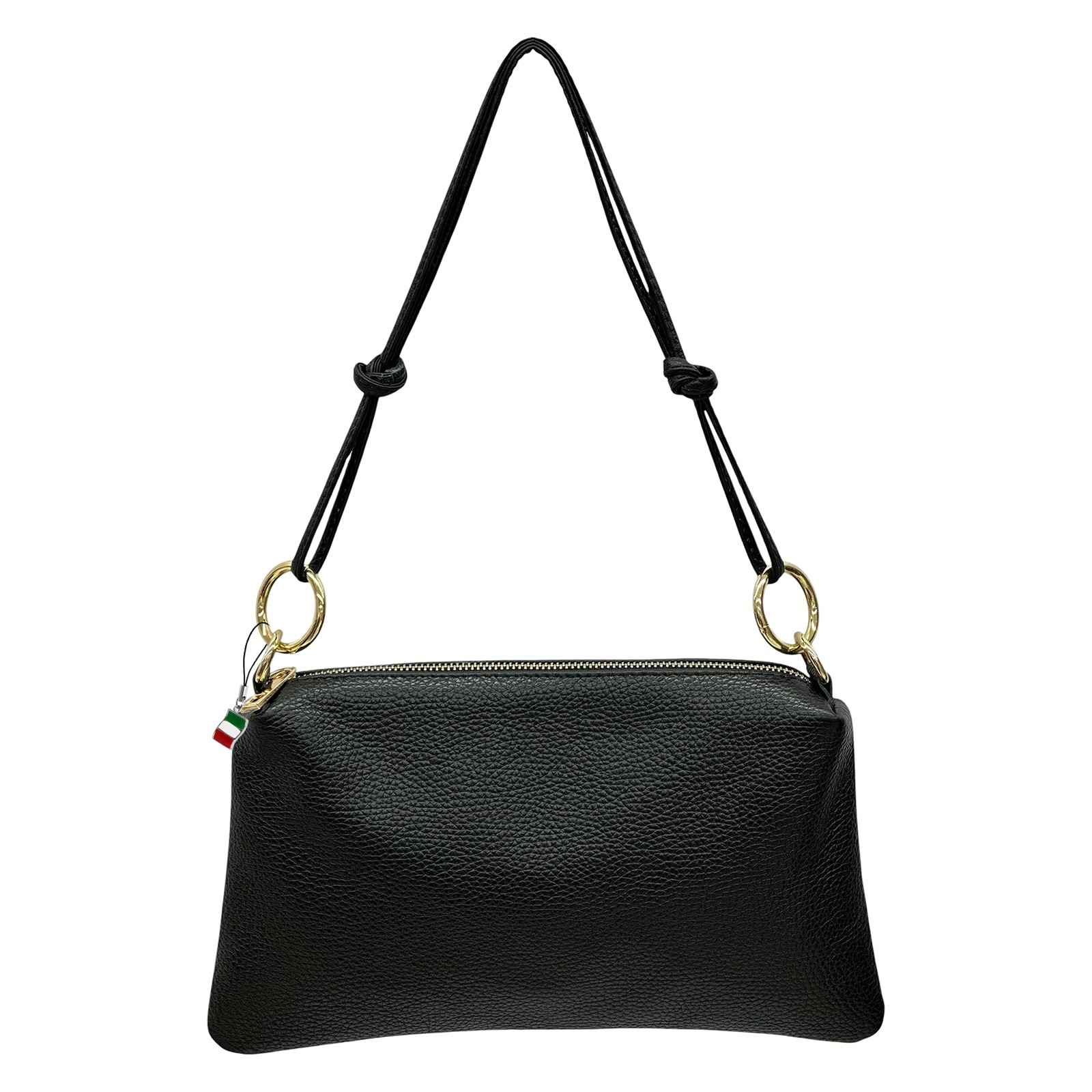 Florence Damen Umhängetasche Leder Tasche schwarz OTF861S1