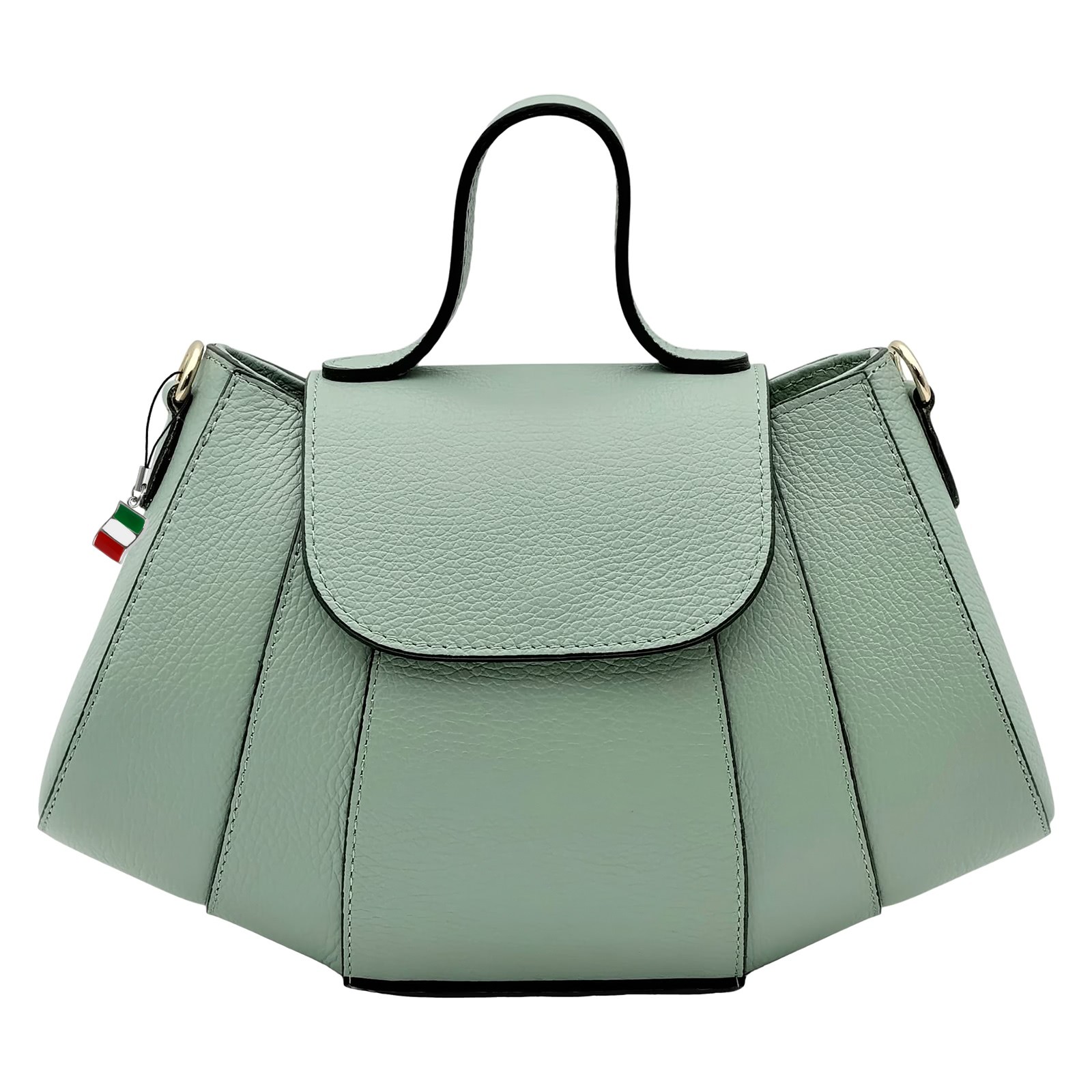 Florence Damen Schultertasche Echtleder Tasche hellgrün OTF863L2