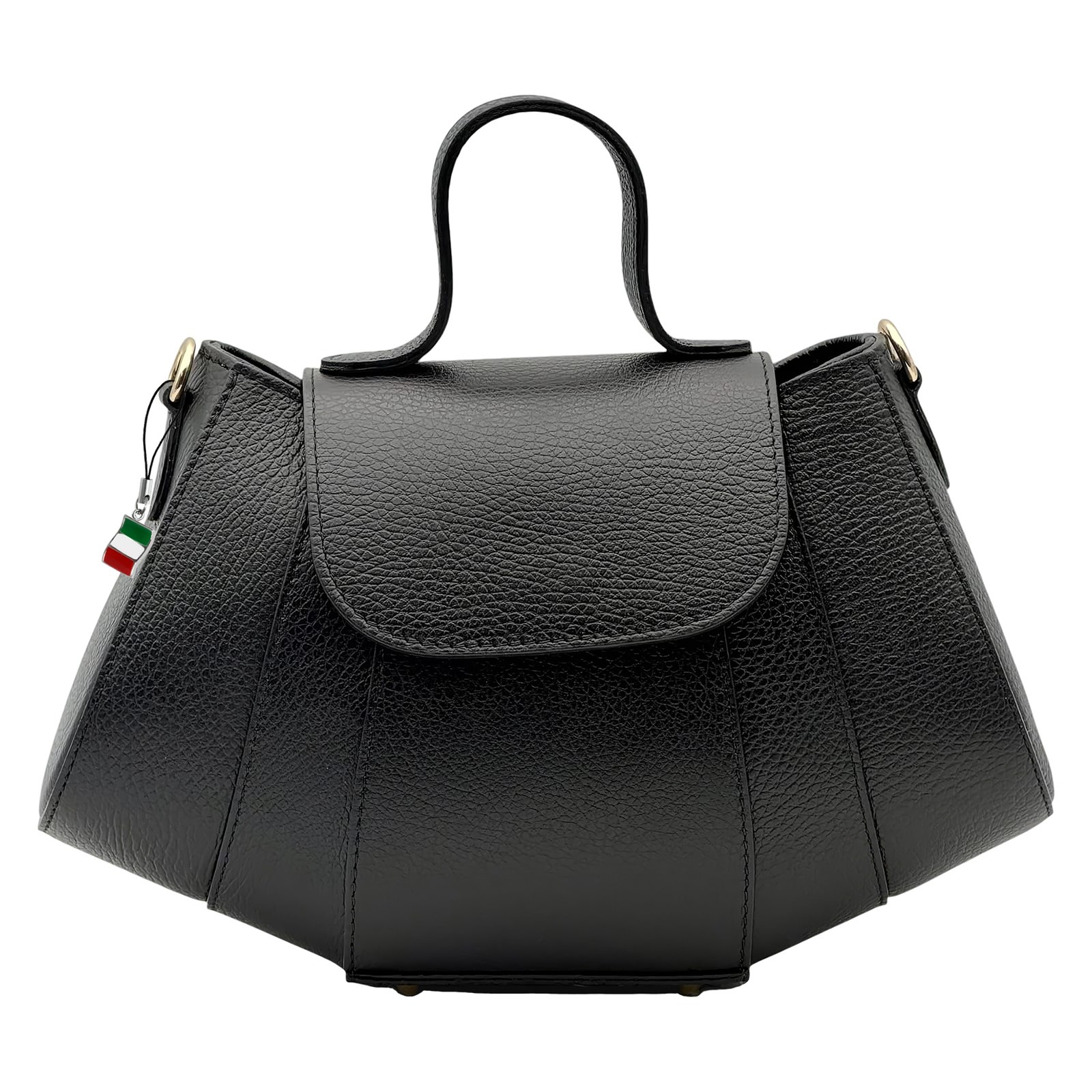 Florence Damen Schultertasche Echtleder Tasche schwarz OTF863S1