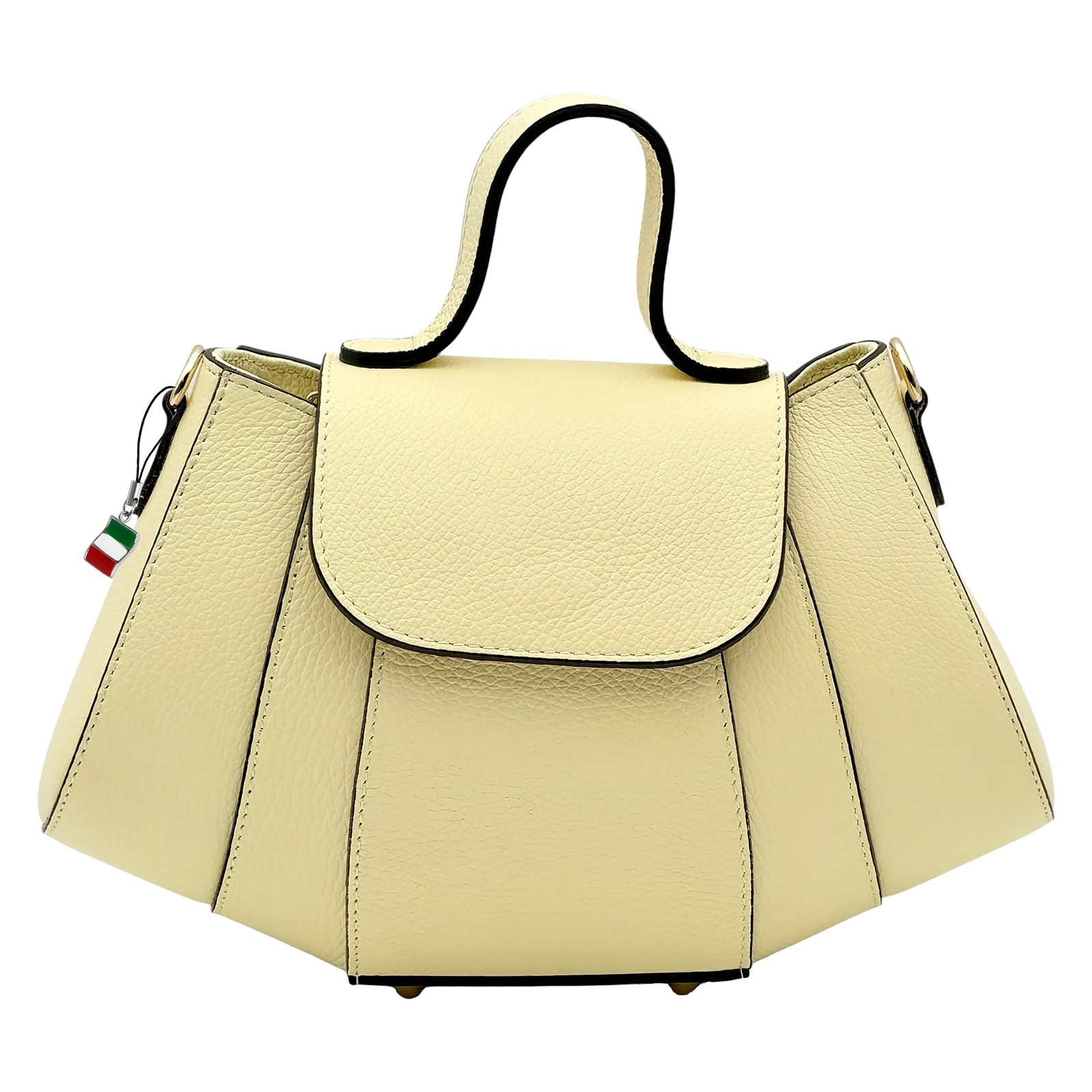 Florence Damen Schultertasche Echtleder Tasche hellgelb OTF863Y3